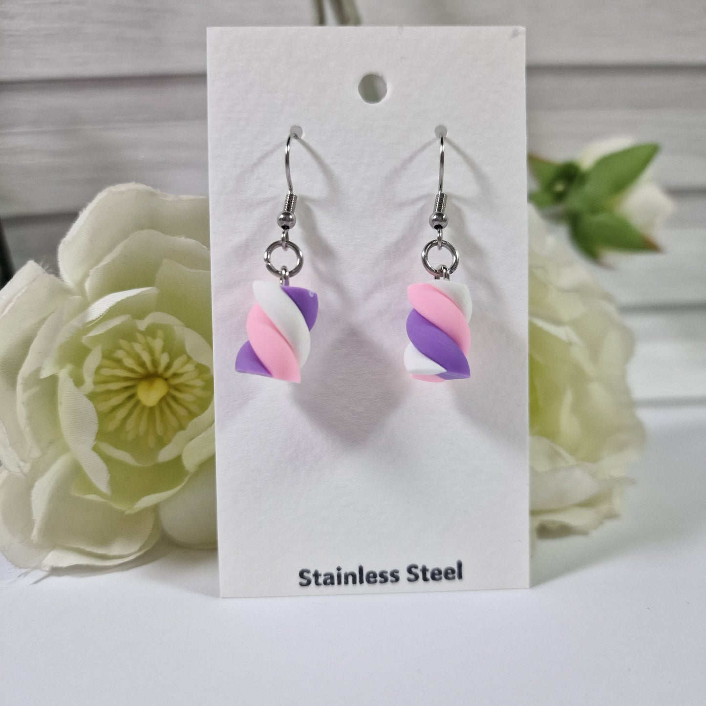 Marshmallow Earring Pair