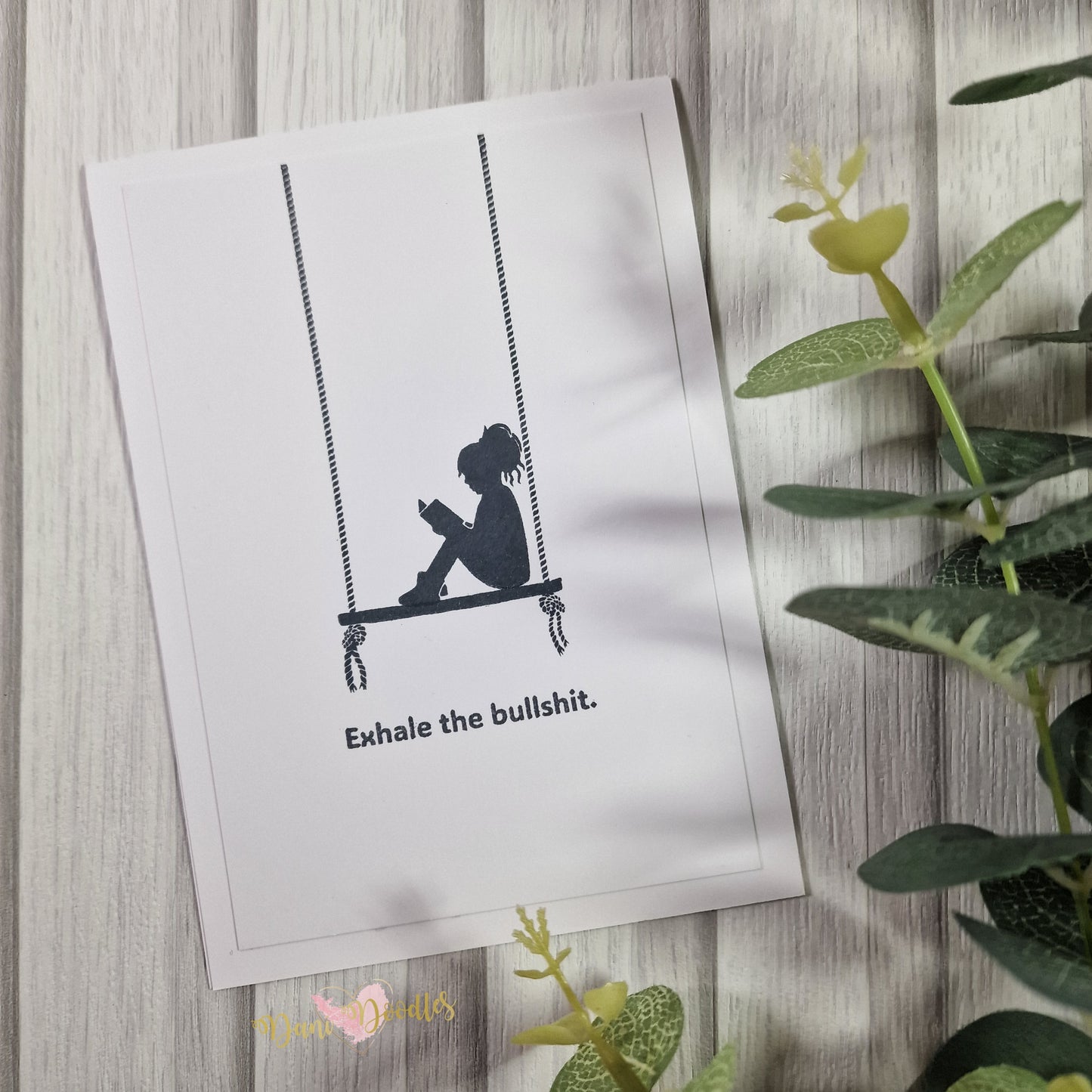 Silhouette Card Exhale the Bullshit