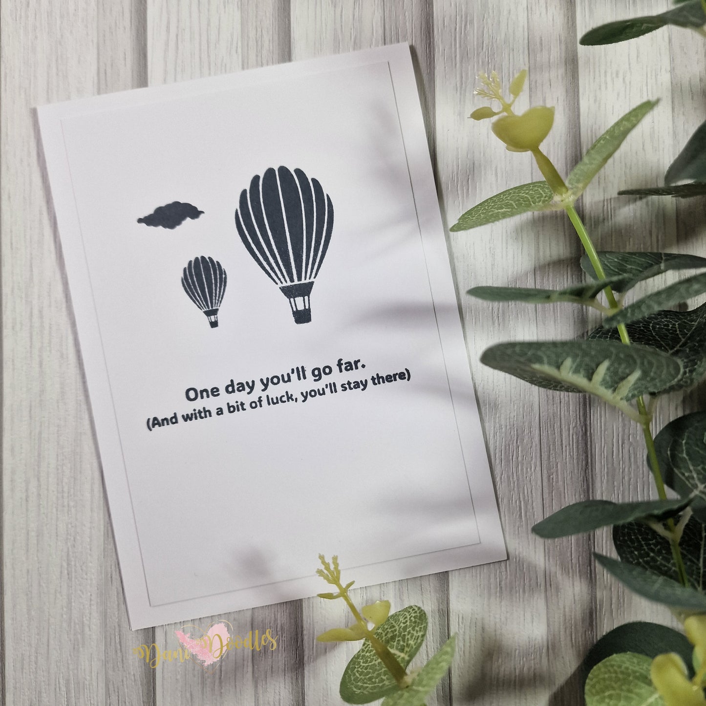 Silhouette Handmade Card - One Day You'll Go Far