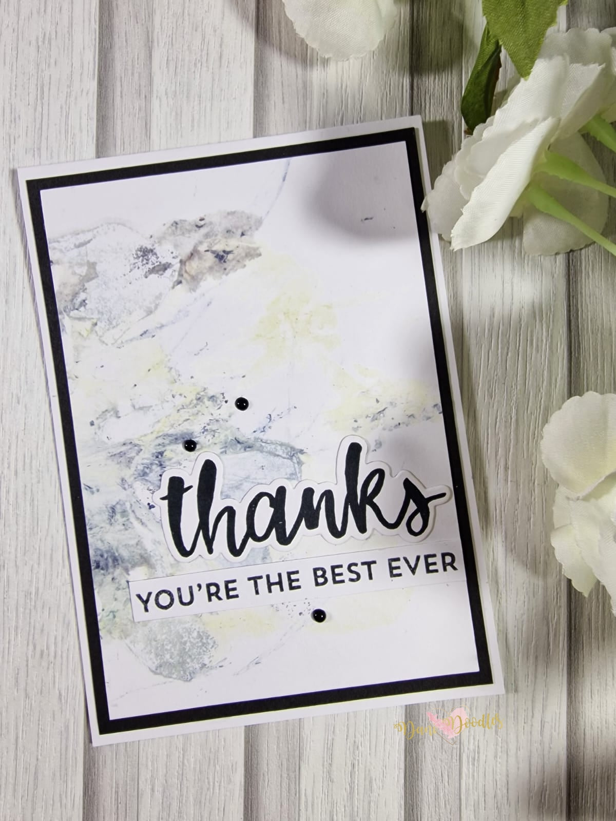 Luxury Handmade Card Thanks You're The Best Ever