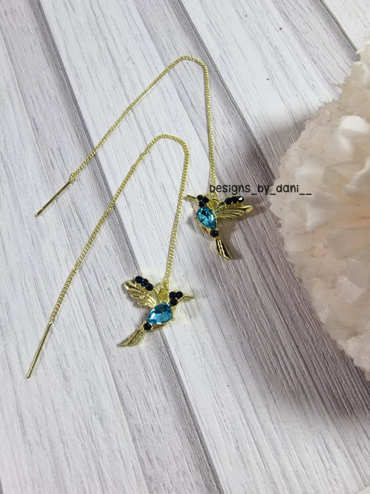Blue Bird drop Earrings