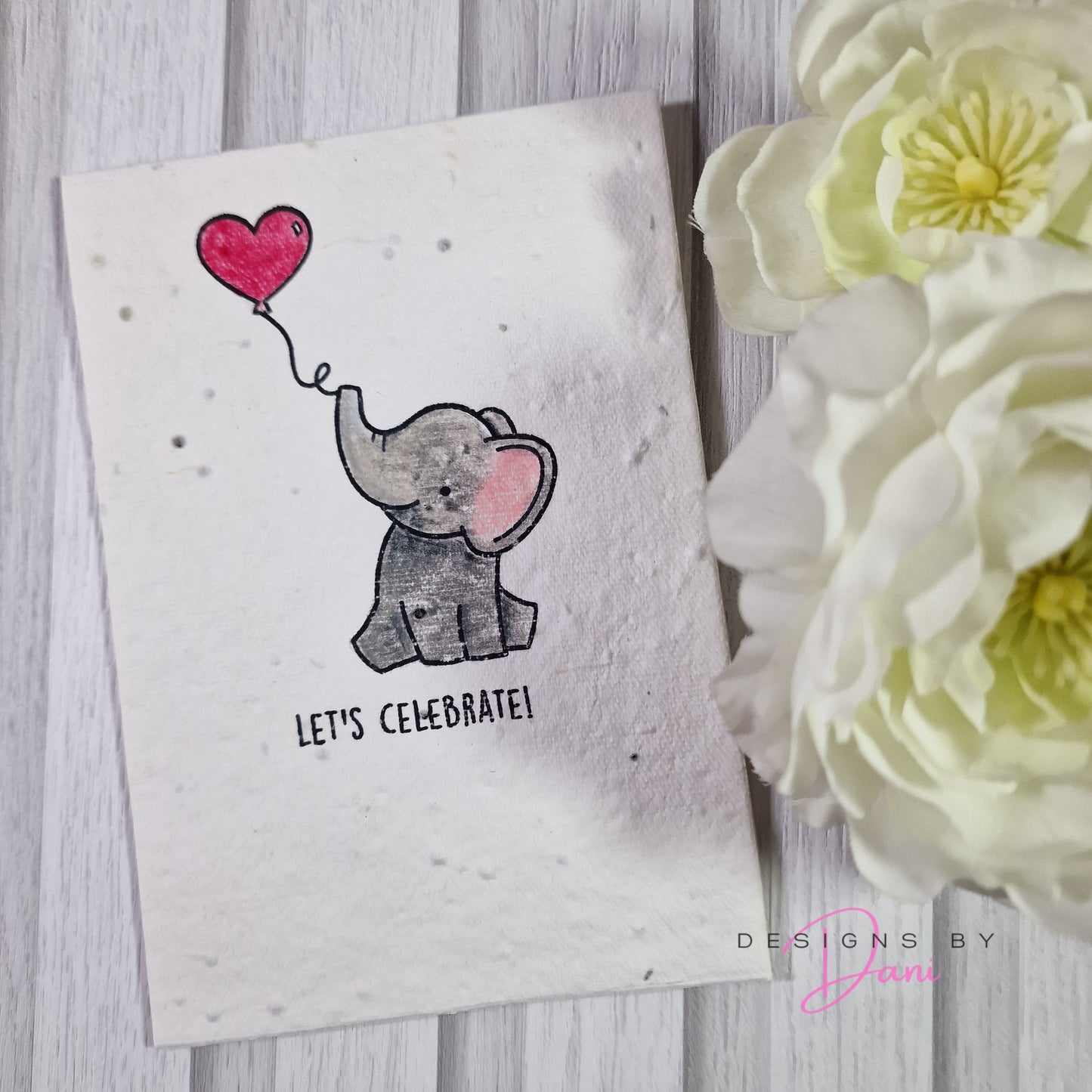 Wildflower Handmade Card - Celebrate