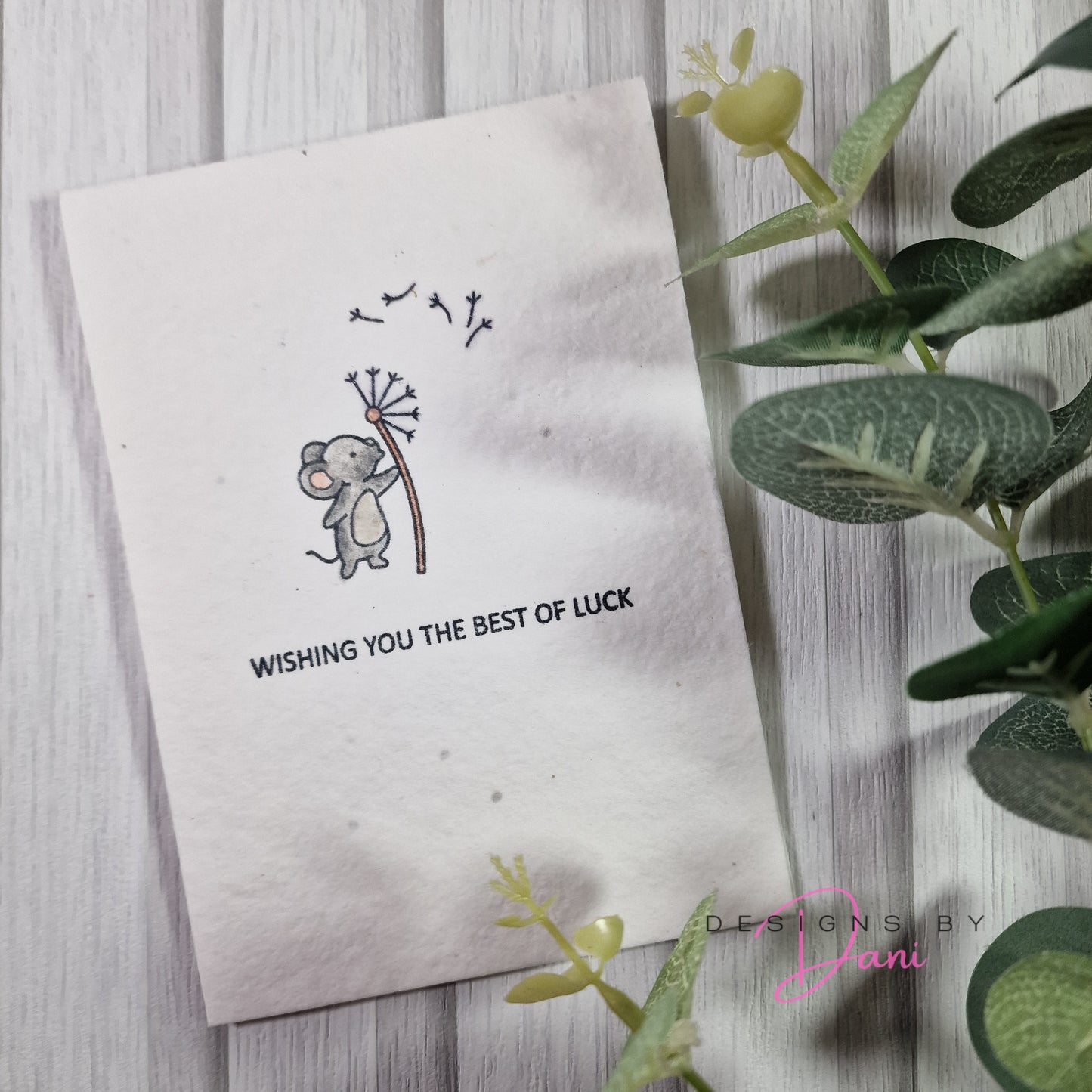 Wildflower Handmade Card - Best Of Luck