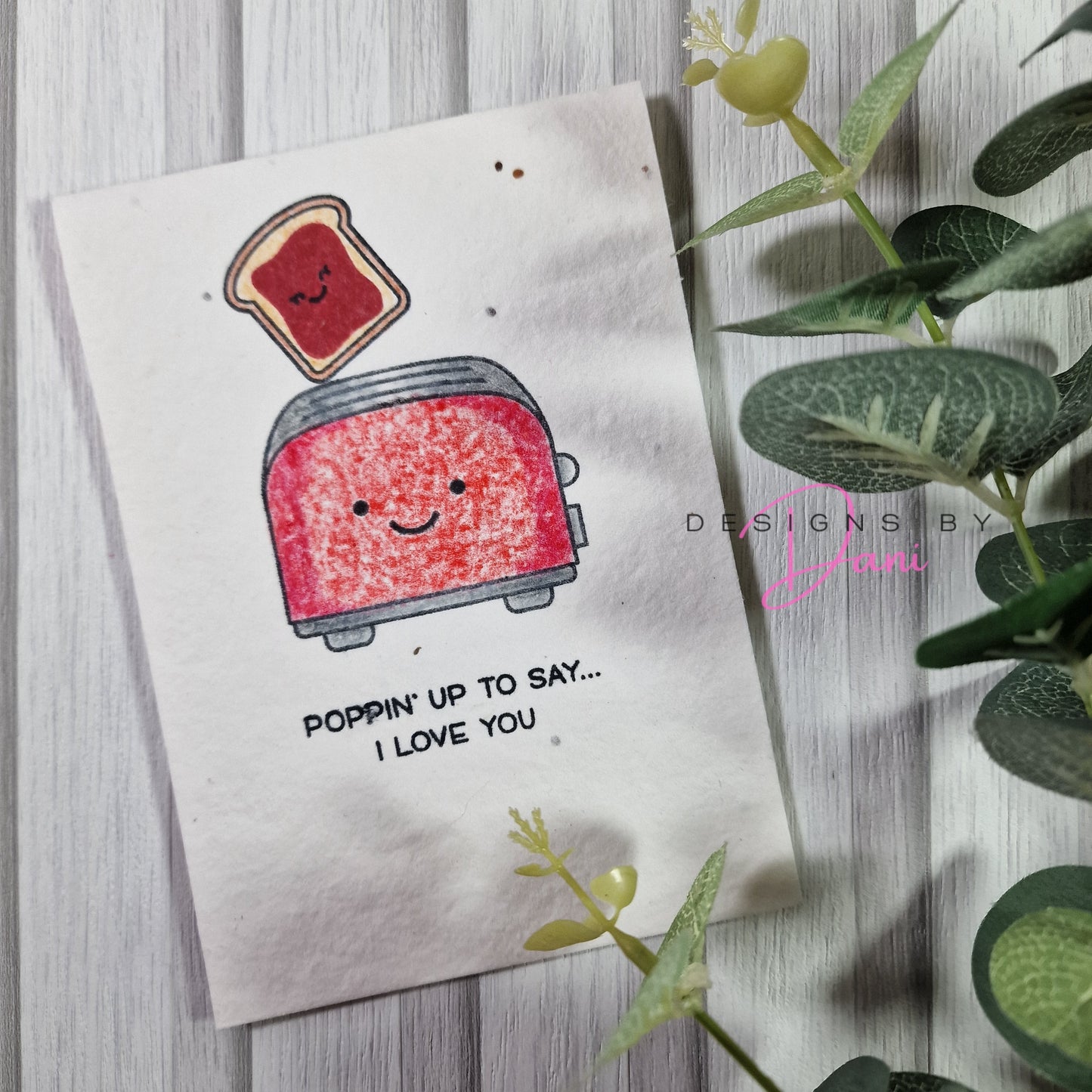 Wildflower Handmade Card - Poppin' By