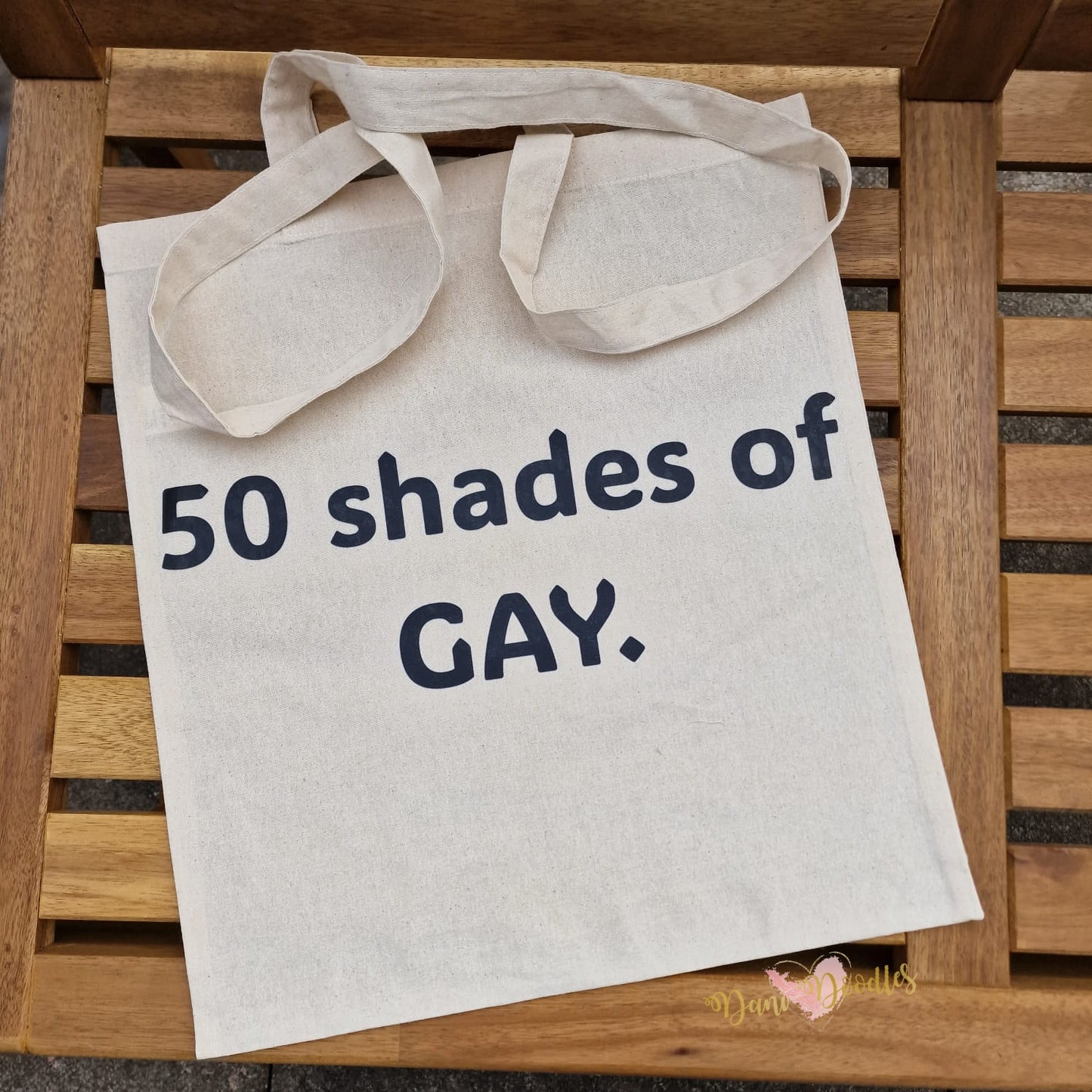 LGBTQ Friendly Natural Cotton Shopping Bag - 50 Shades of Gay