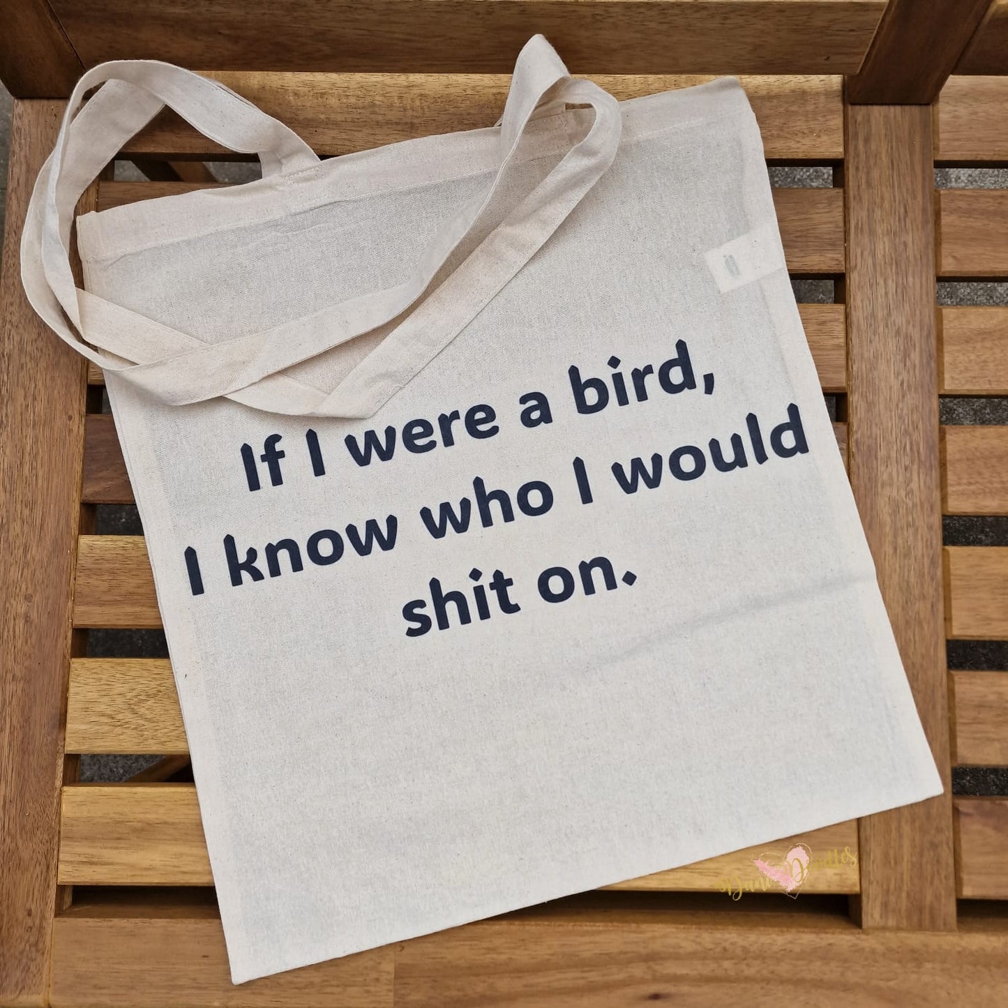 Natural Cotton Shopping Bag - If I Were A Bird