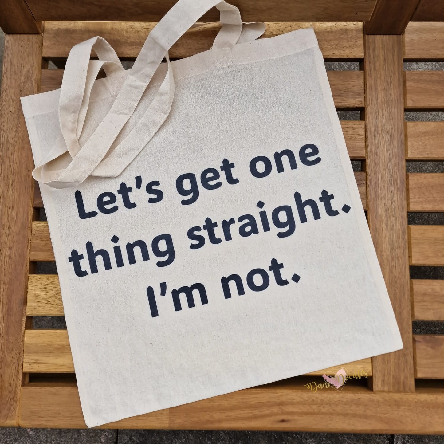 LGBTQ Friendly Natural Cotton Shopping Bag - Let's Get One Thing Straight
