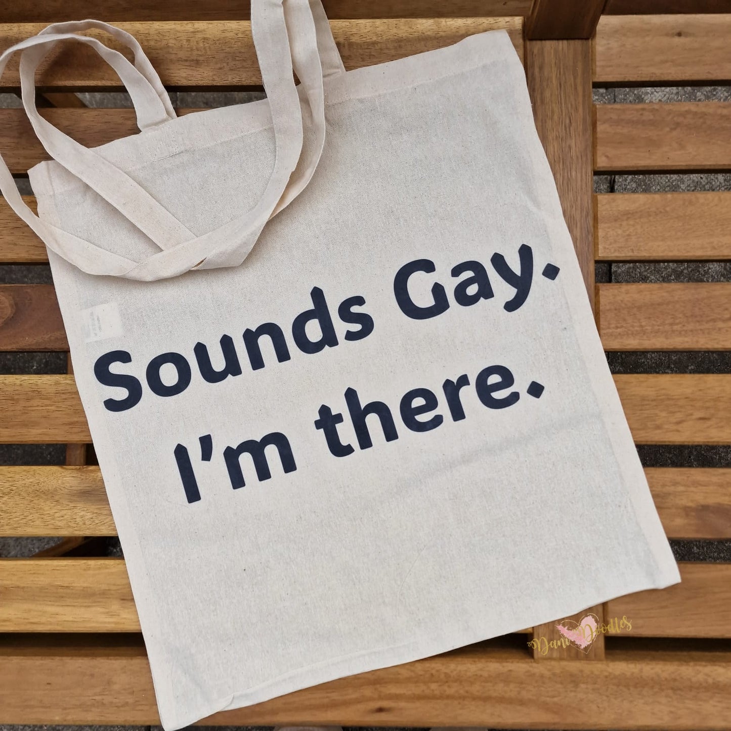 LGBTQ Friendly Natural Cotton Shopping Bag - Sounds Gay