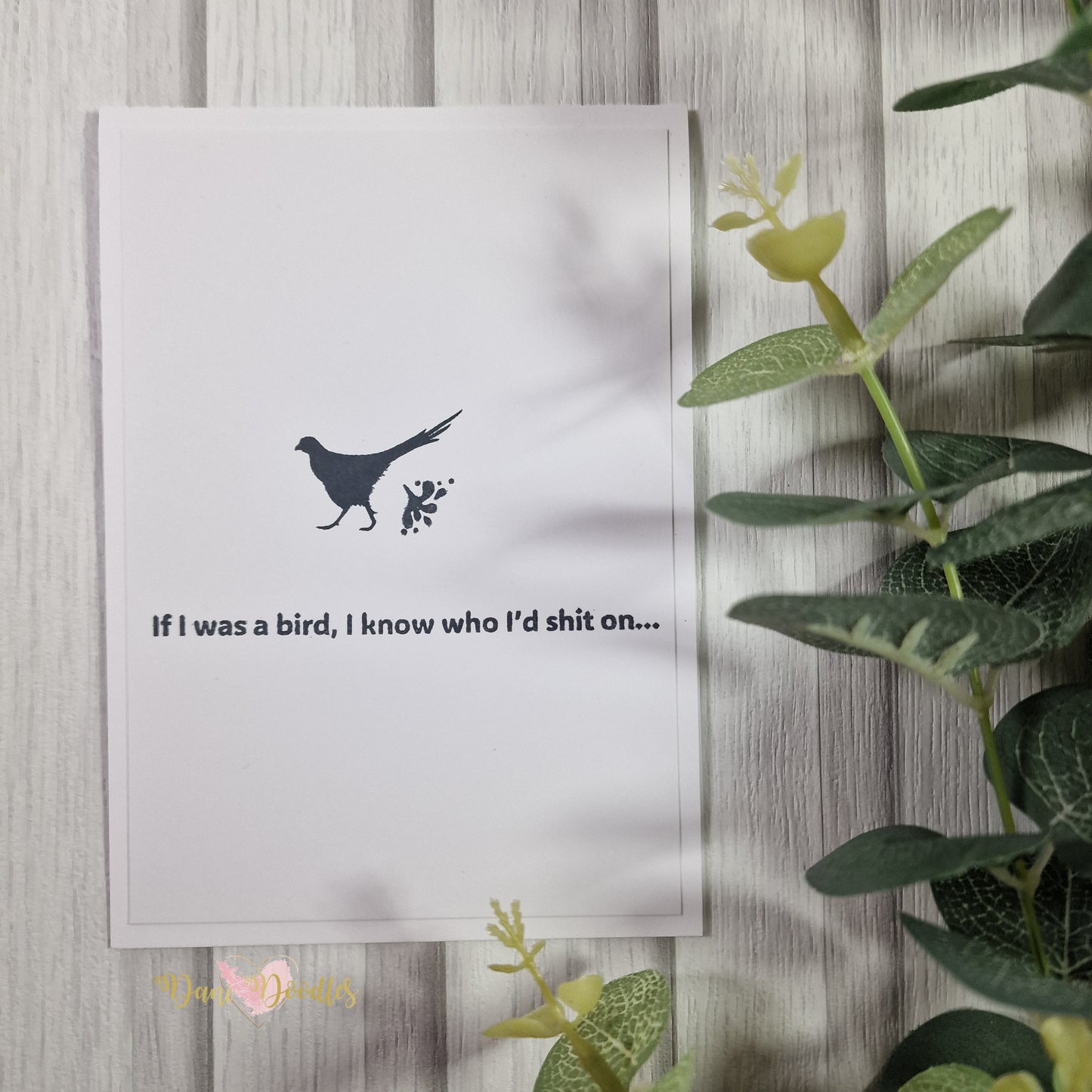 Silhouette Handmade Card - If I Were A Bird