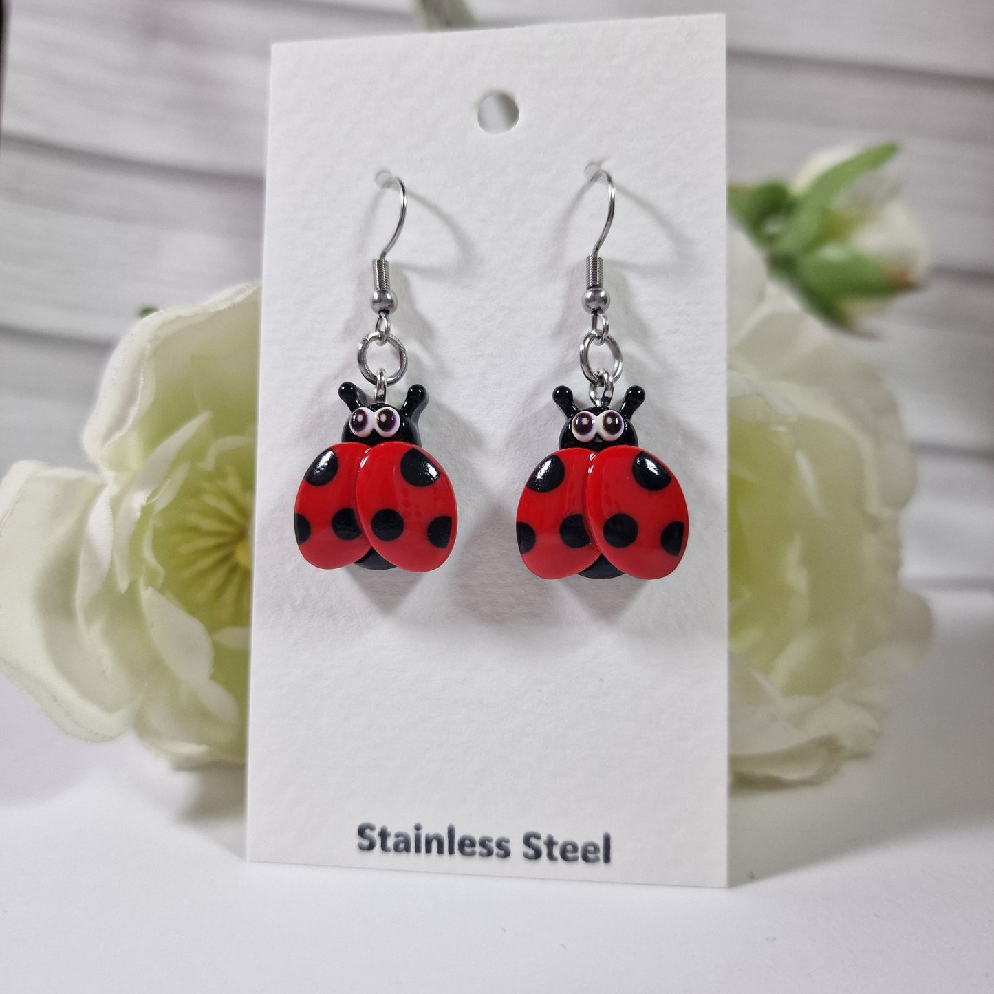 Ladybird Ladybug Earring Pair