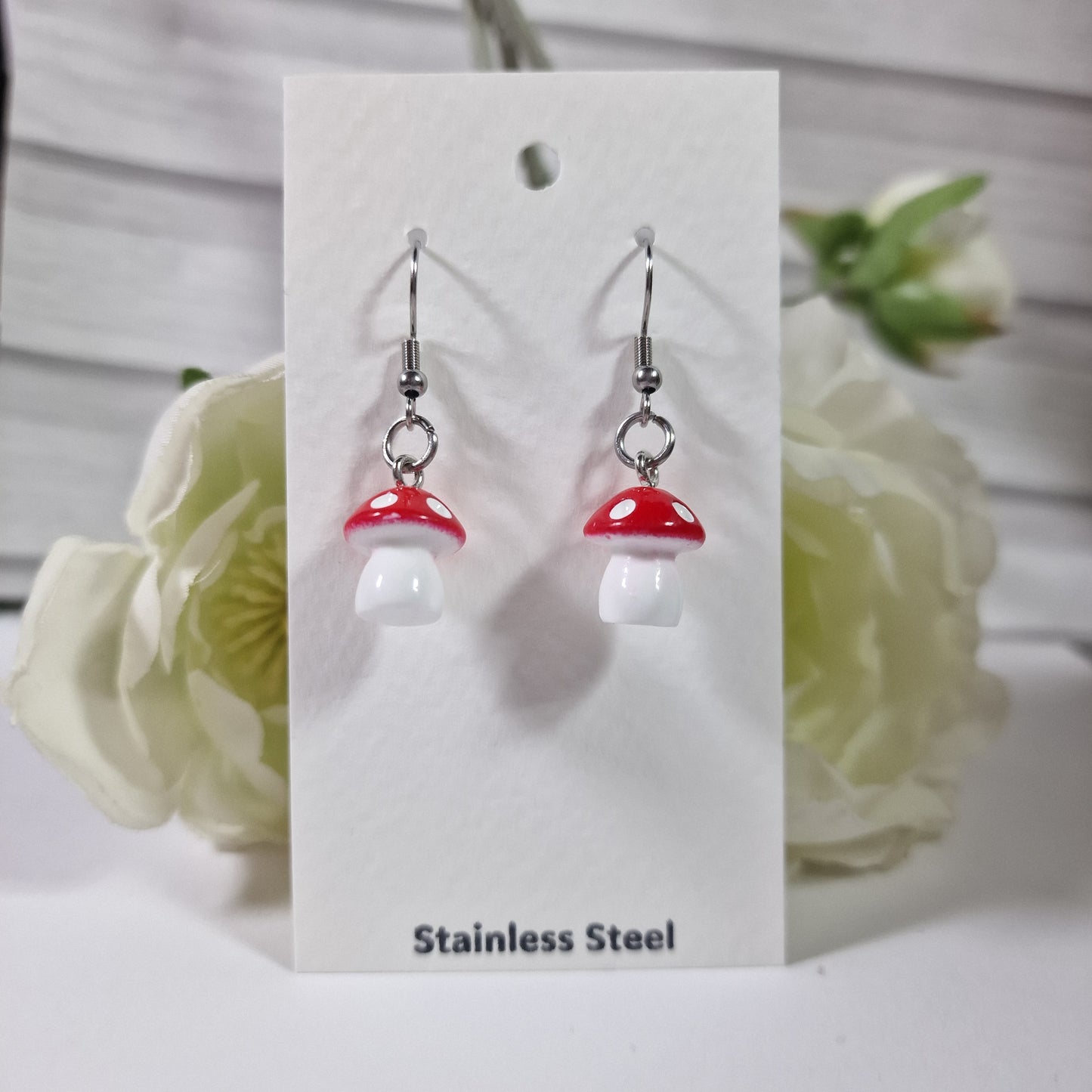 Mushroom Toadstool Earring Pair