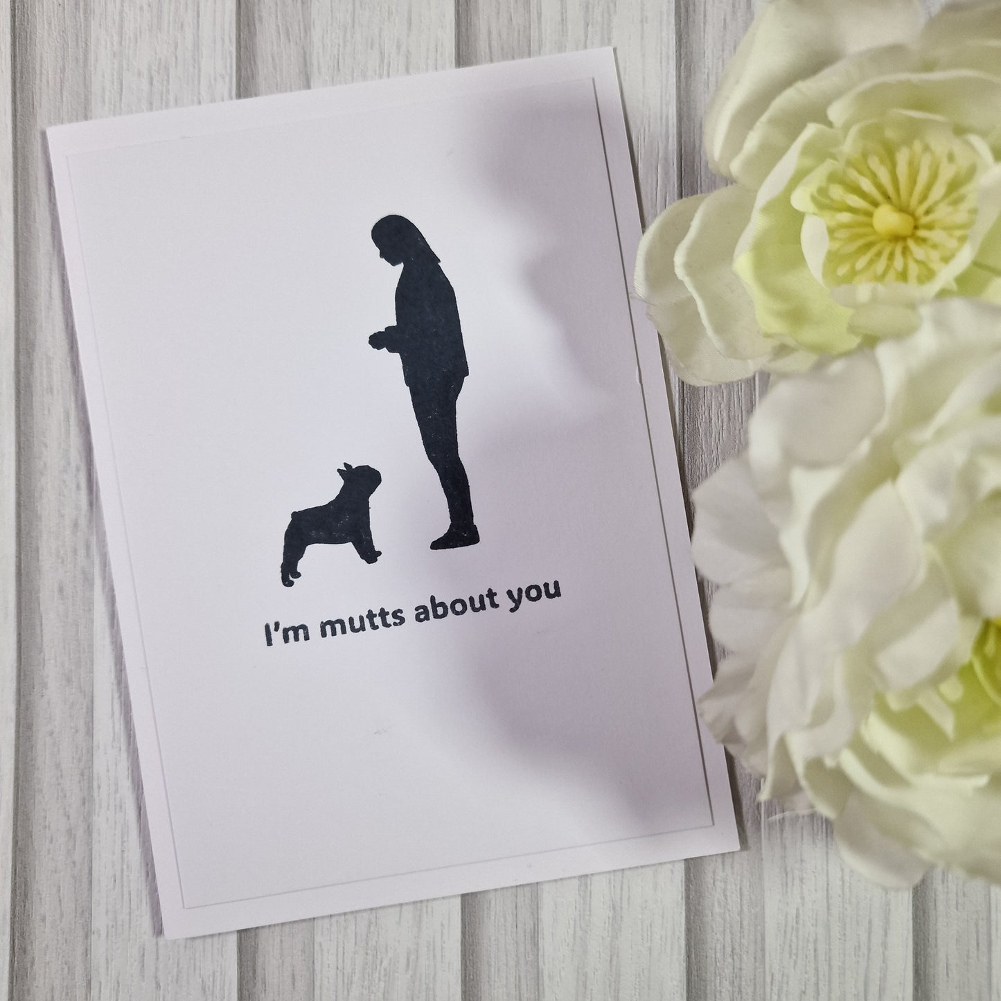 Silhouette Handmade card I'm Mutts About You