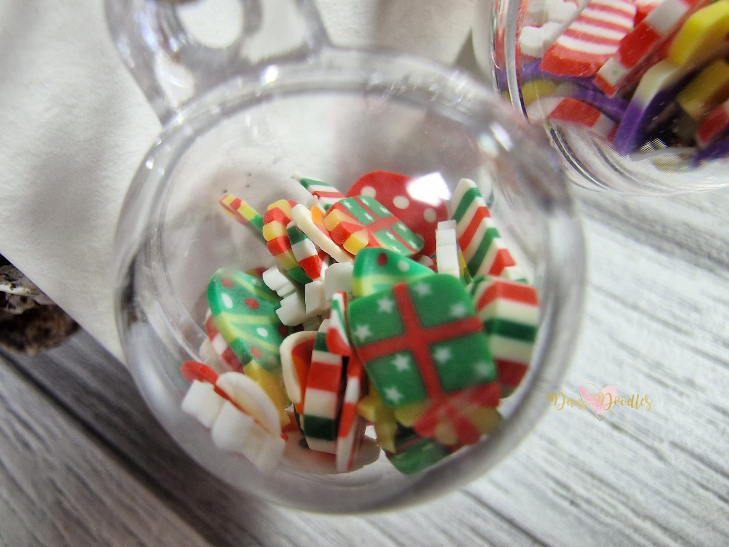 Christmas Filled Bauble Earrings Pair