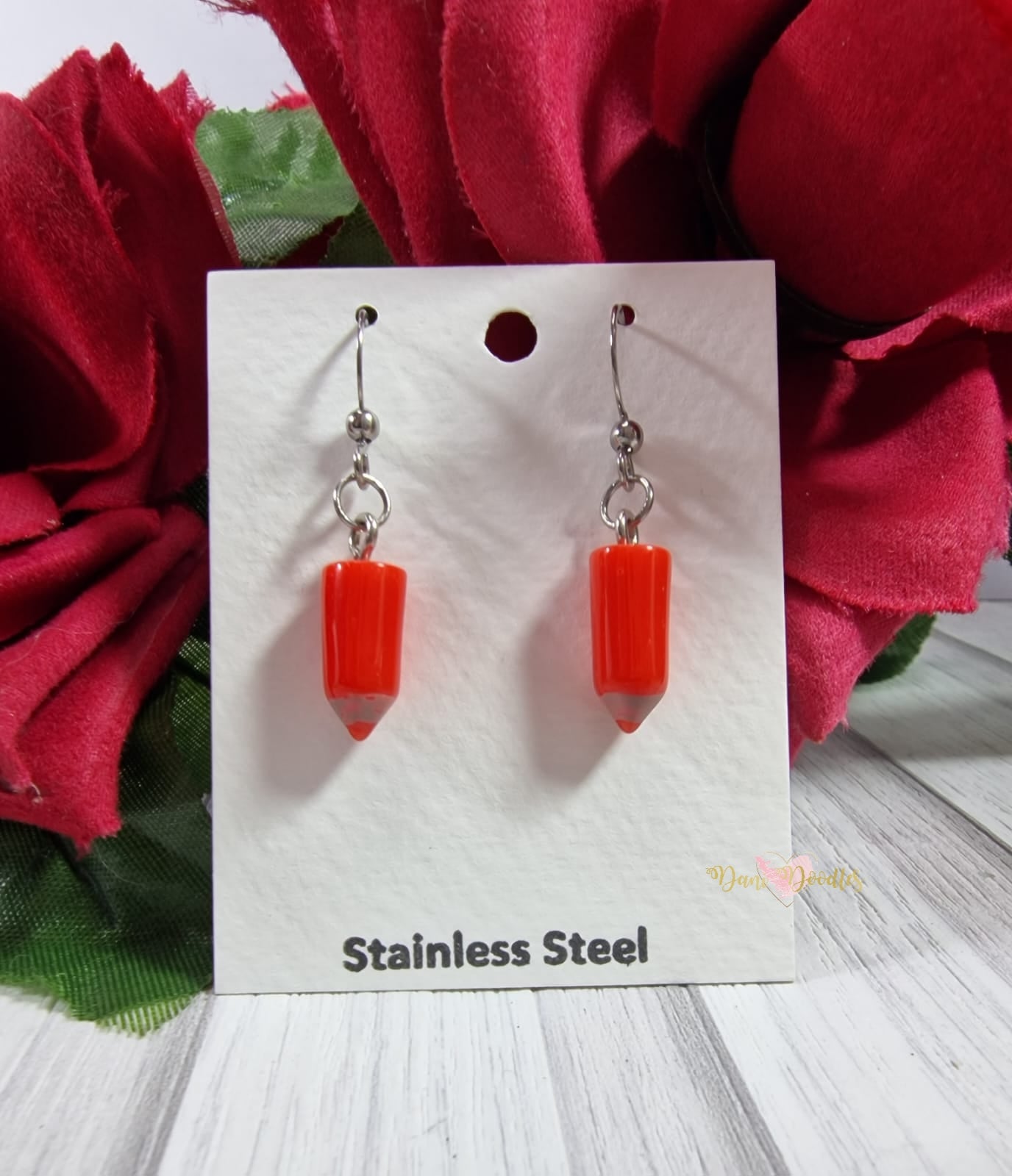 Pencil Earring Pair (select colour)