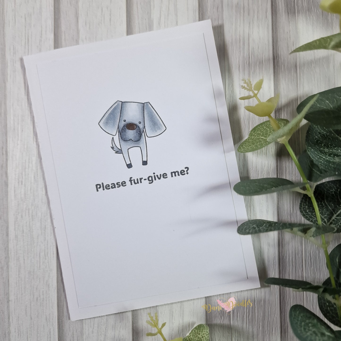 Handmade Card Please Fur-give Me