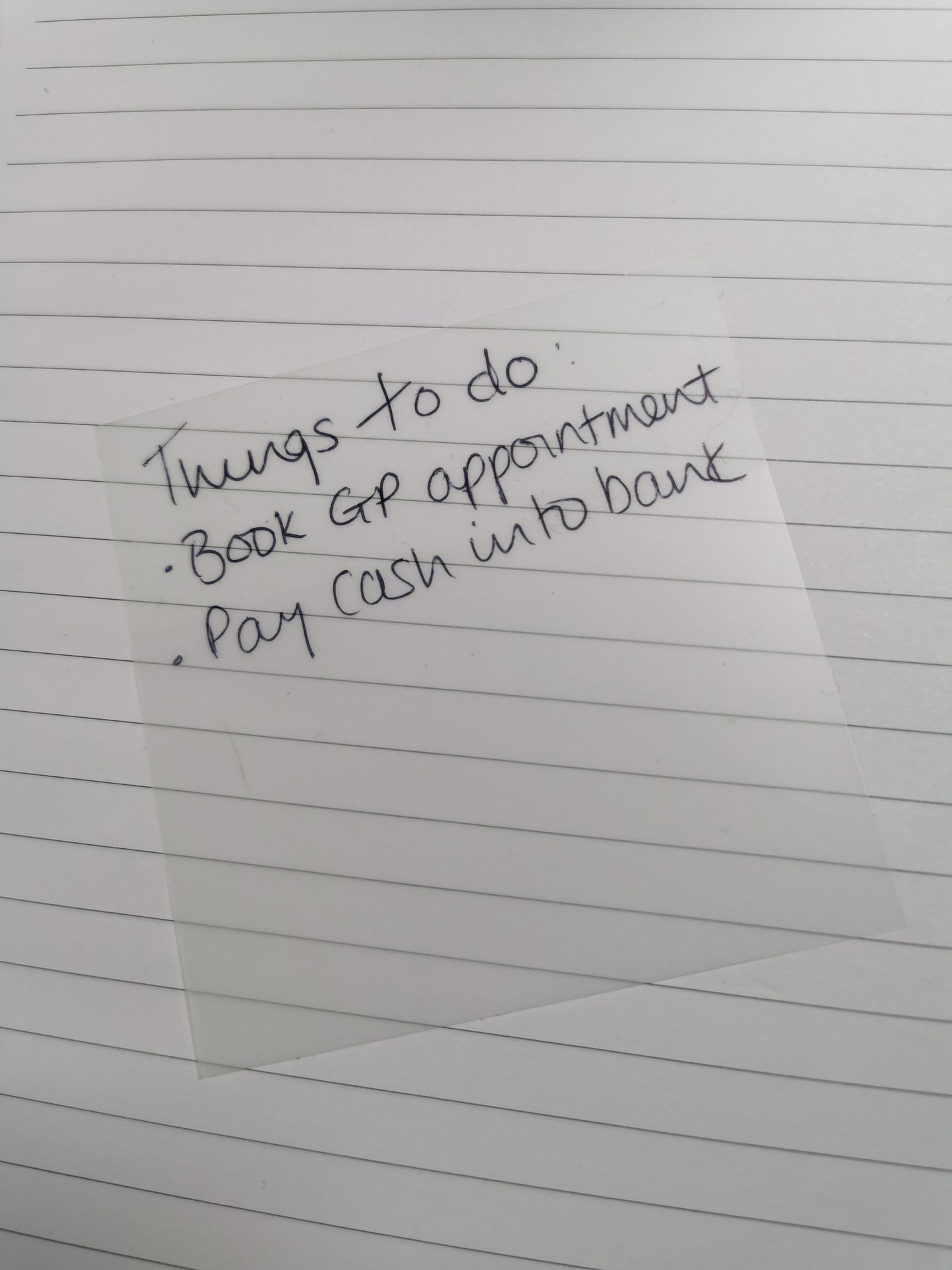 Transparent Sticky Note Pad