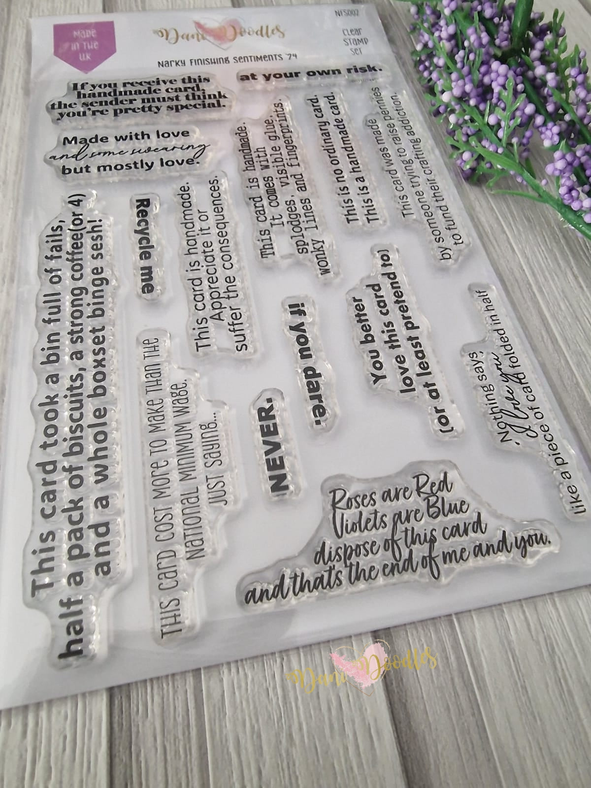 Narky Finishing Sentiments '24 a6 stamps