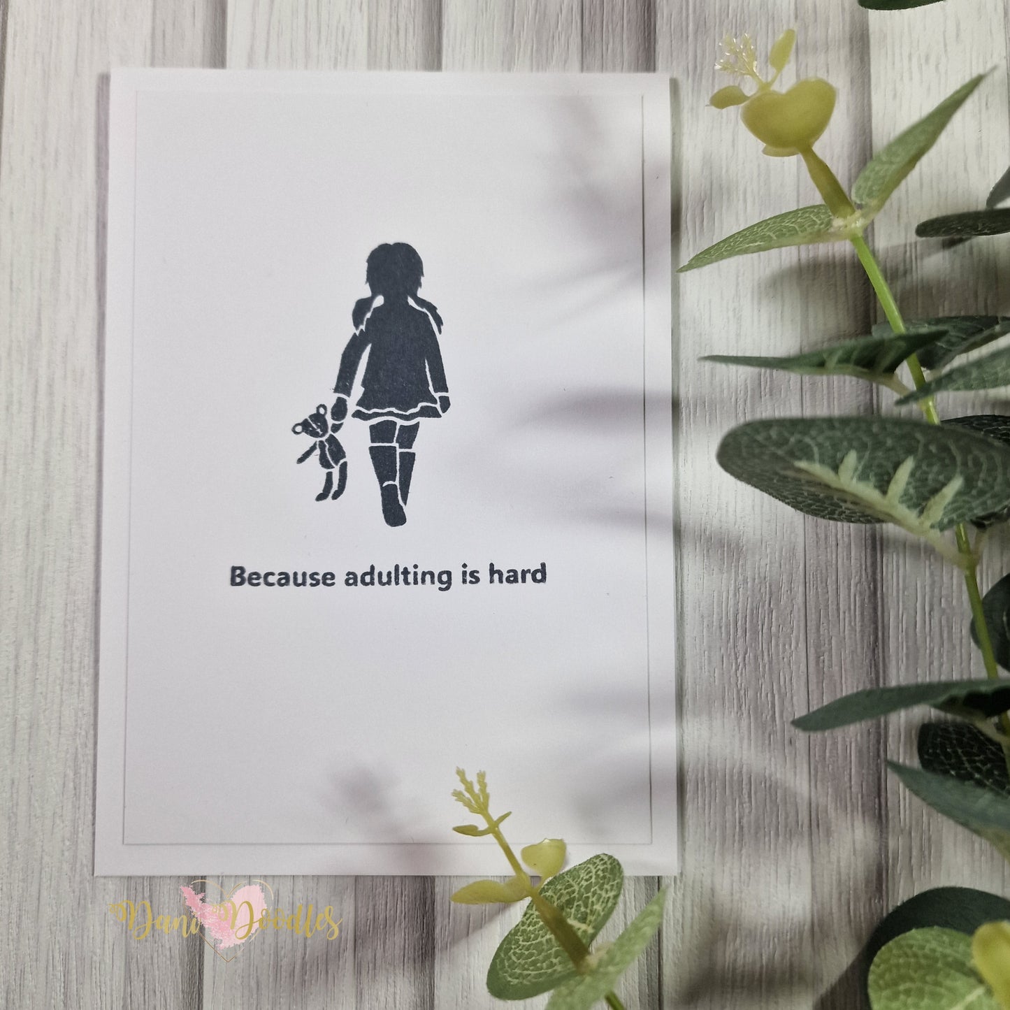 Handmade Card Because Adulting is Hard