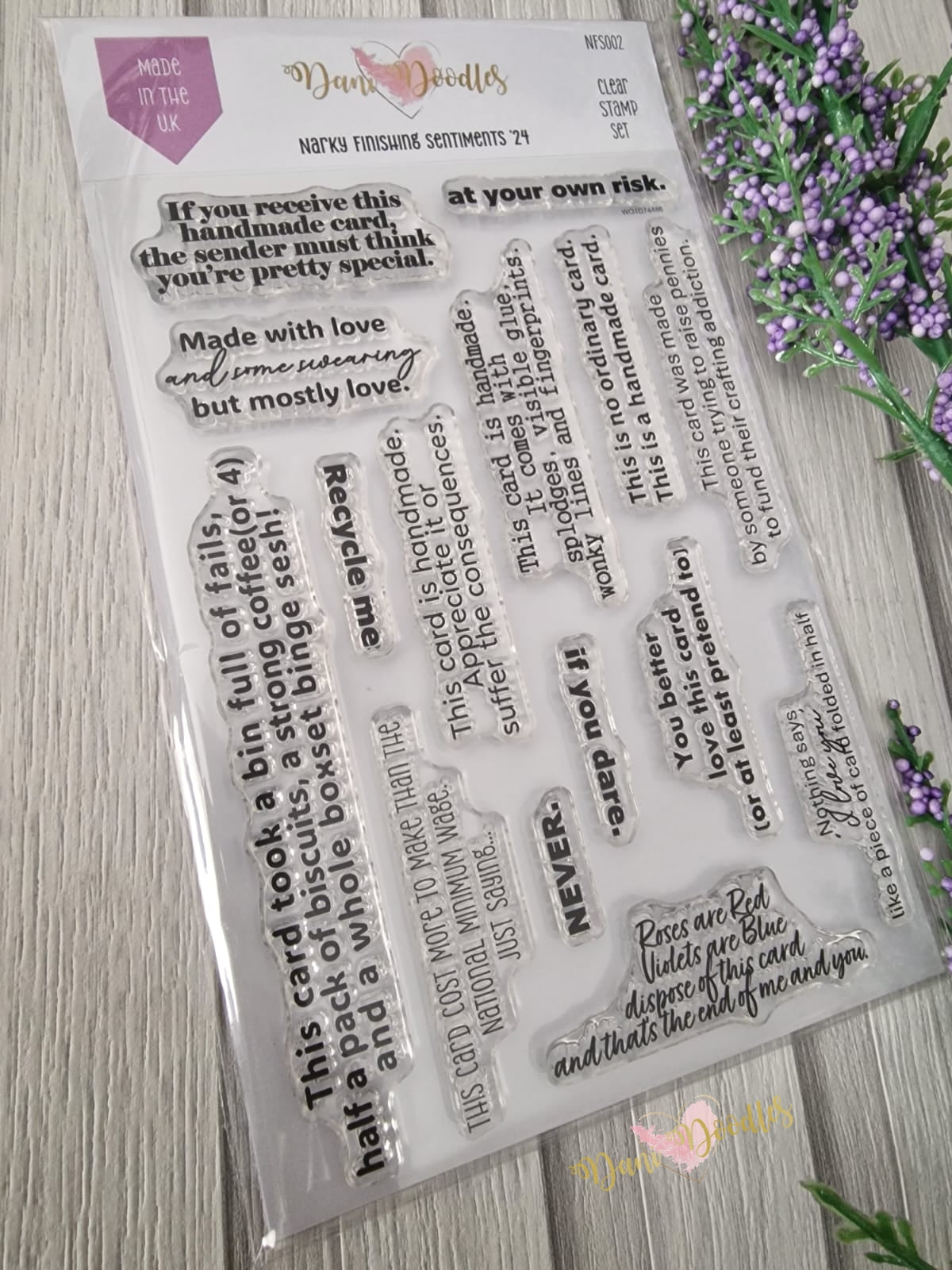 Narky Finishing Sentiments '24 a6 stamps