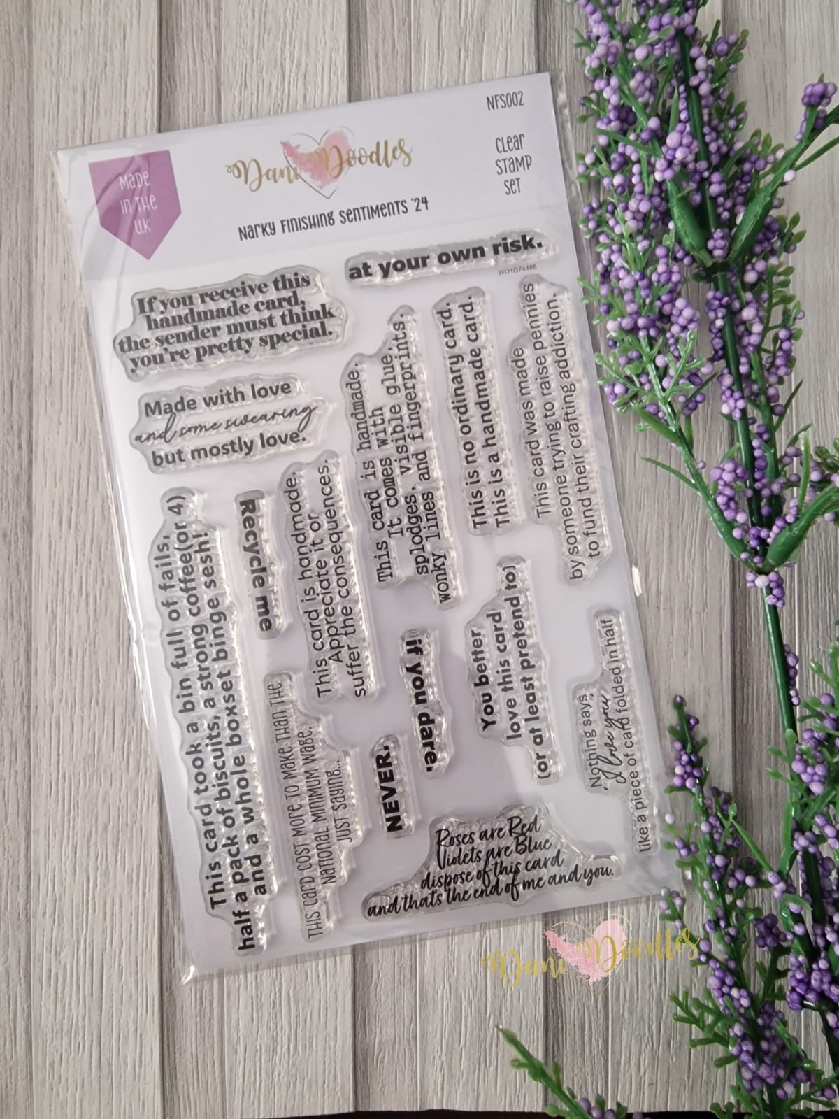 Narky Finishing Sentiments '24 a6 stamps