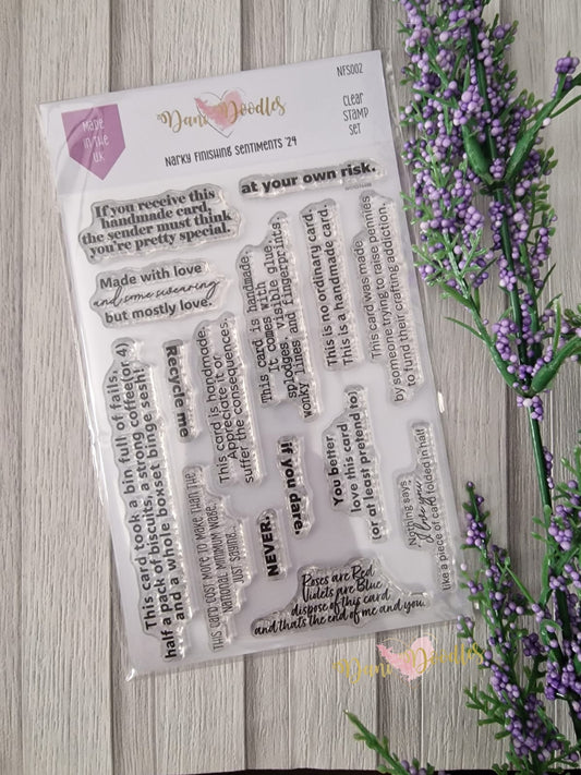 Narky Finishing Sentiments '24 a6 stamps