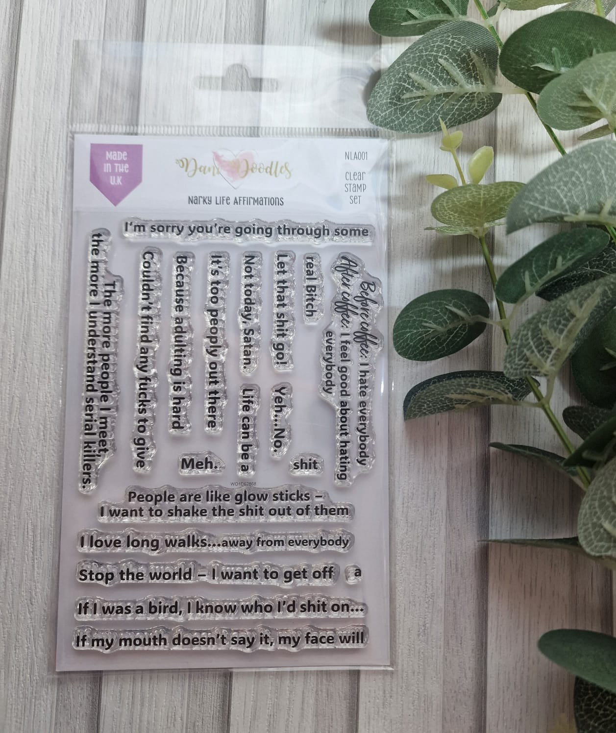 Narky Life Affirmations a6 stamps