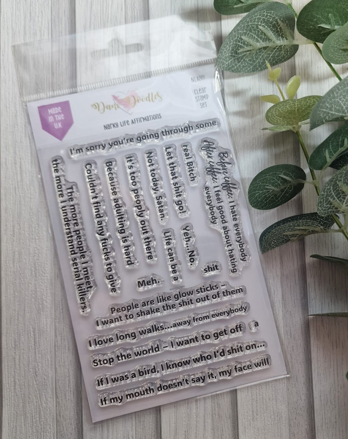 Narky Life Affirmations a6 stamps