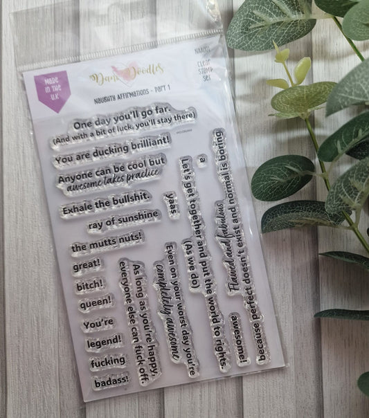 Naughty Affirmations Part 1 - a6 stamps