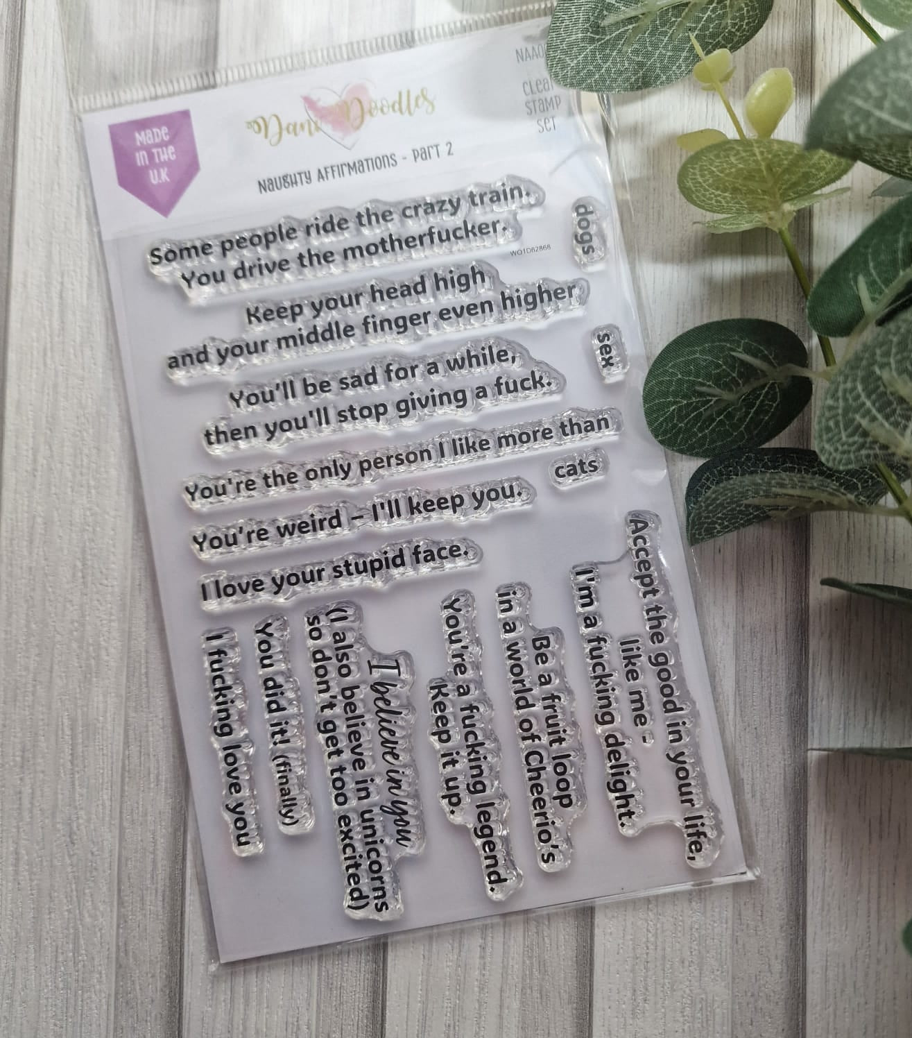 Naughty Affirmations Part 2 -  a6 stamps