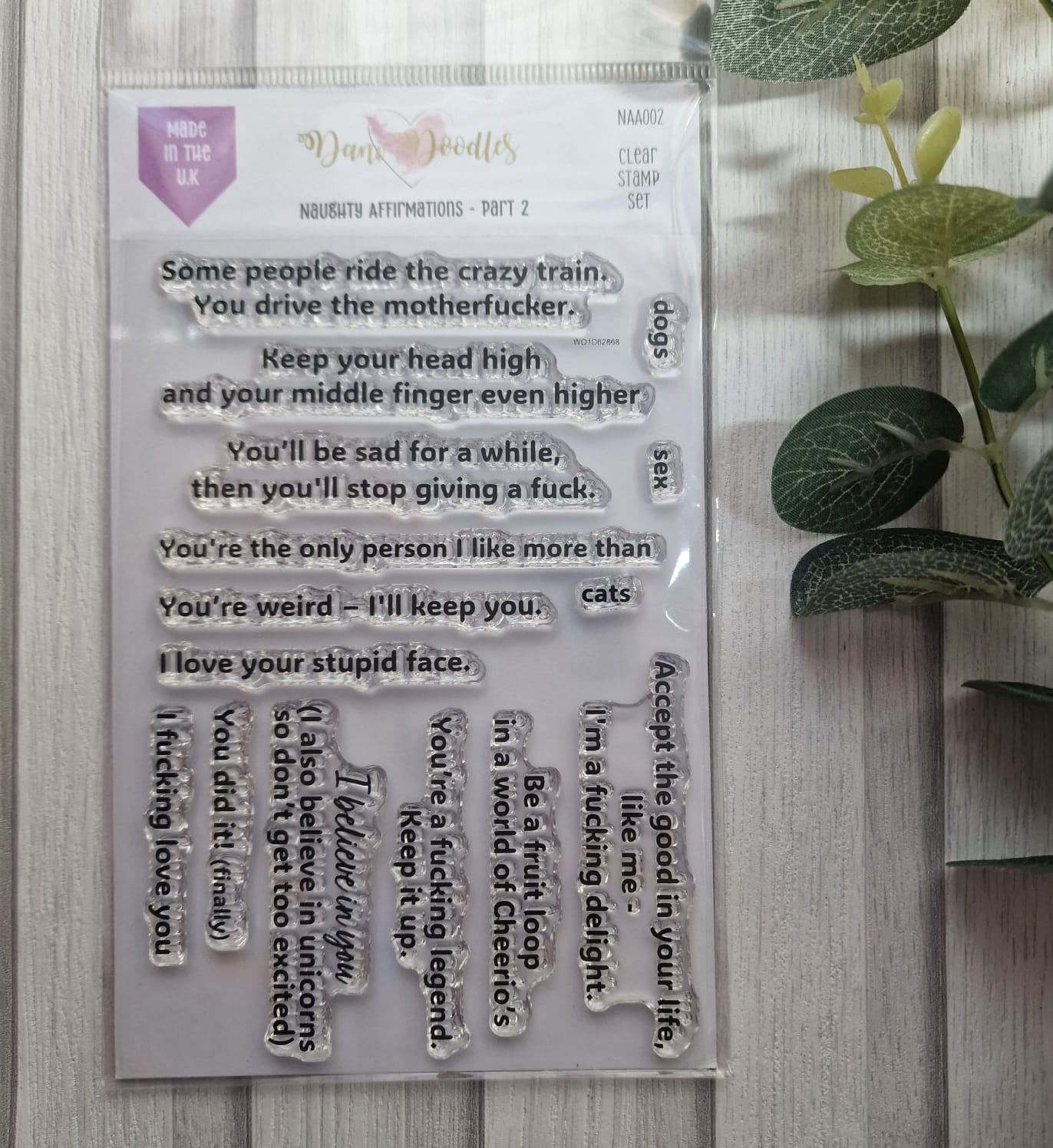 Naughty Affirmations Part 2 -  a6 stamps