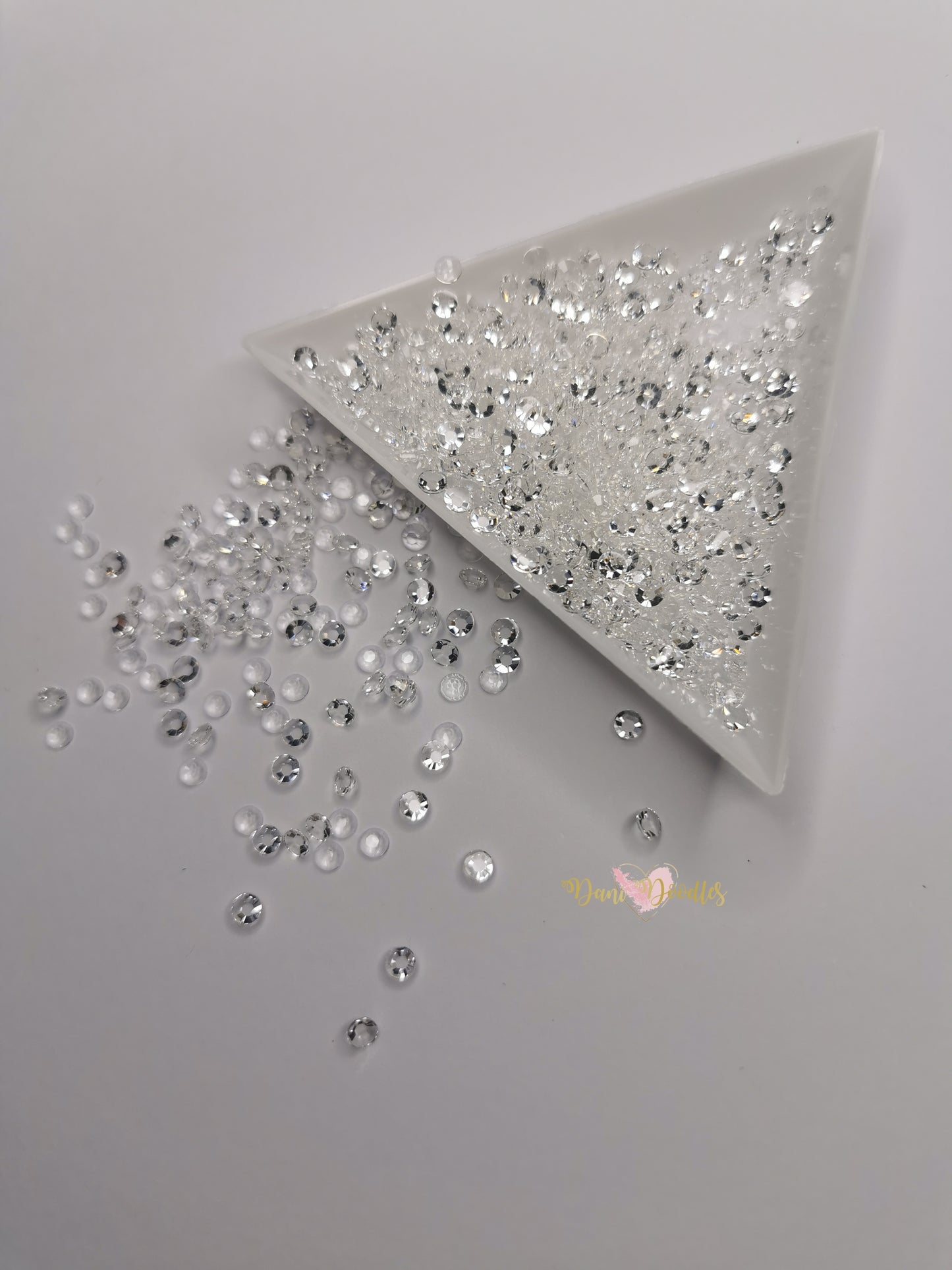 Clear Flatback Multifaceted Gems, 3mm