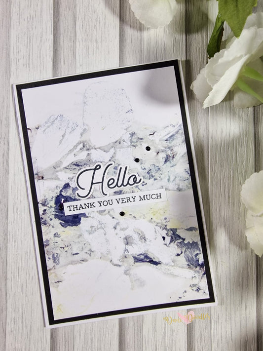Luxury Handmade Card Hello, Thank You Very Much