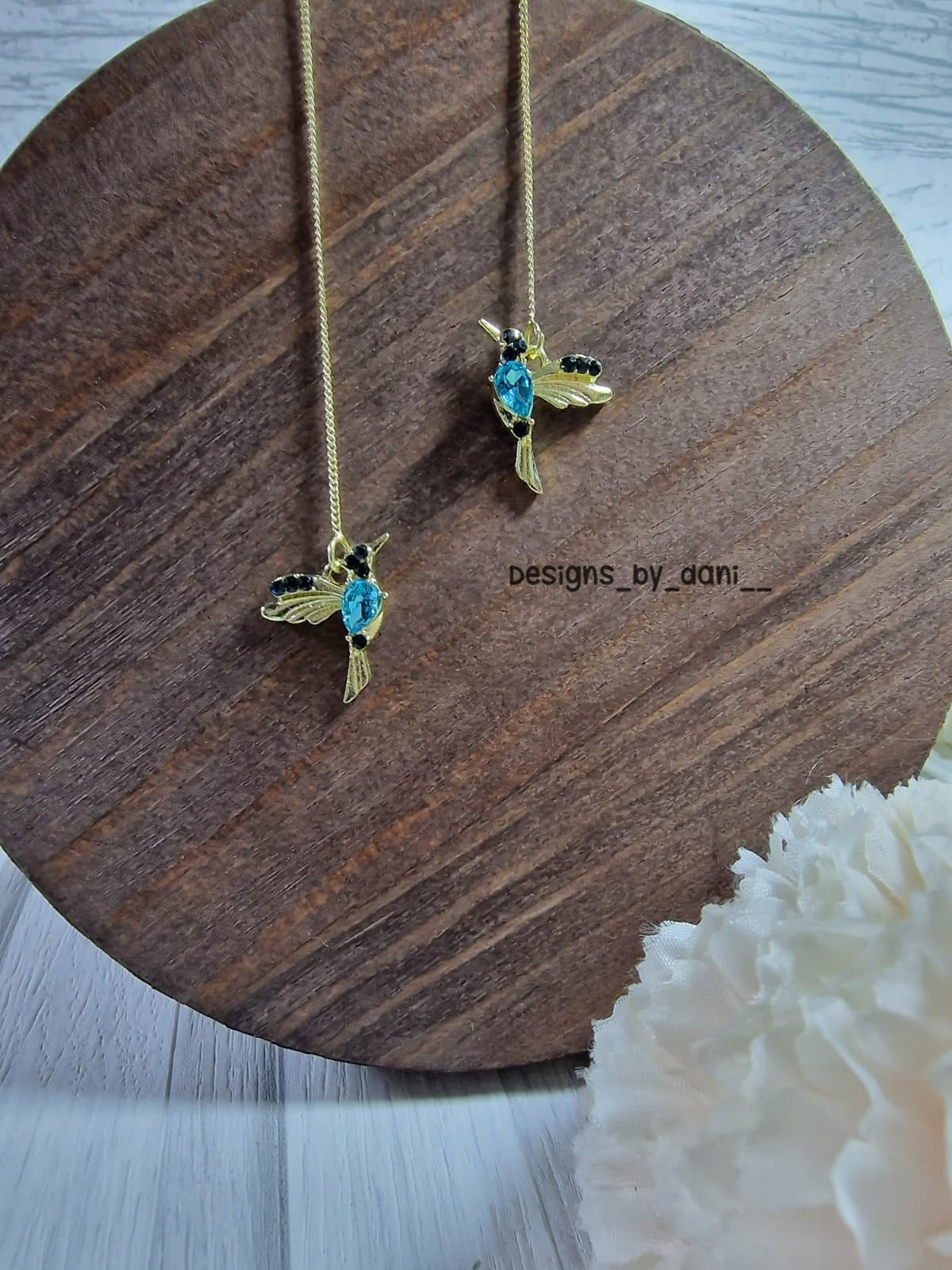 Blue Bird drop Earrings