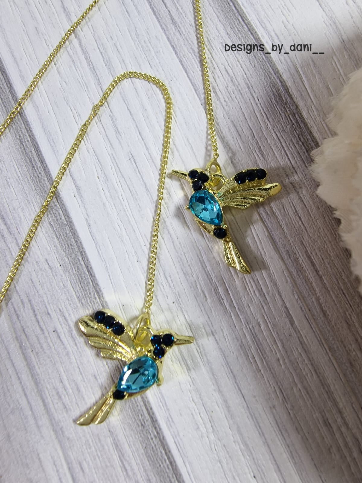 Blue Bird drop Earrings