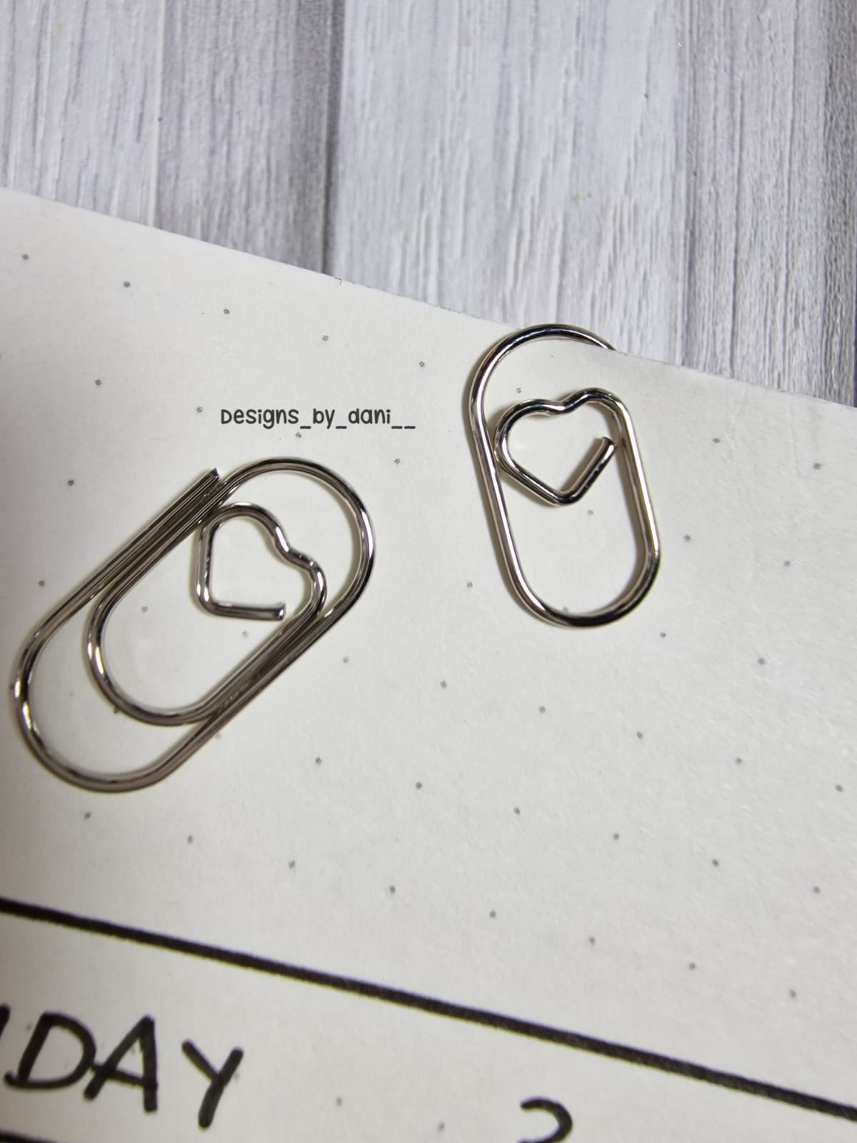 Chunky but Funky small Heart paperclips - select colour option