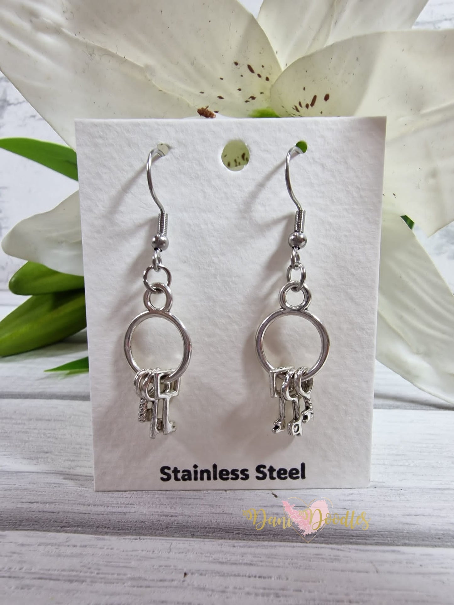 Keys On Chain Earring Pair