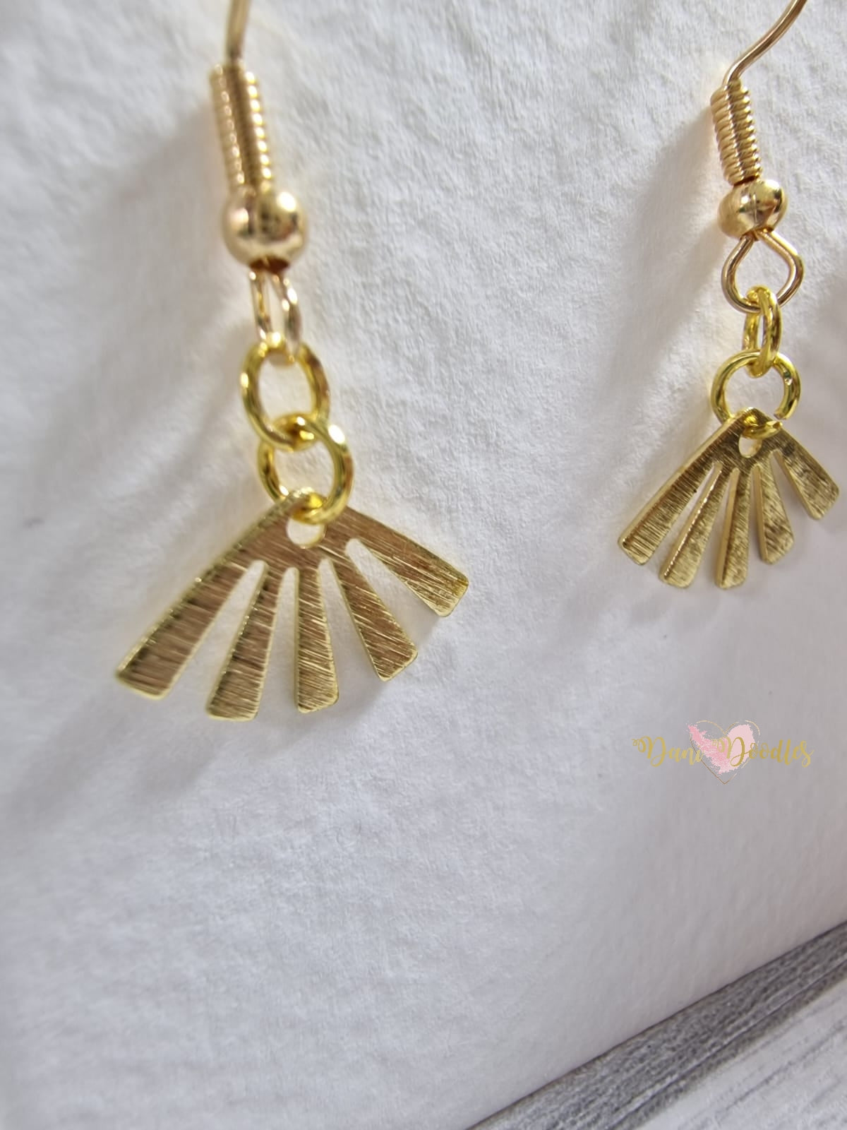 Decorative Fan Earring Pair