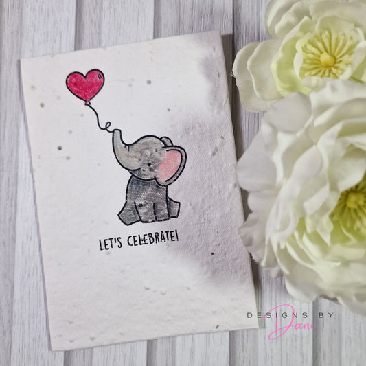 Wildflower Handmade Card - Celebrate