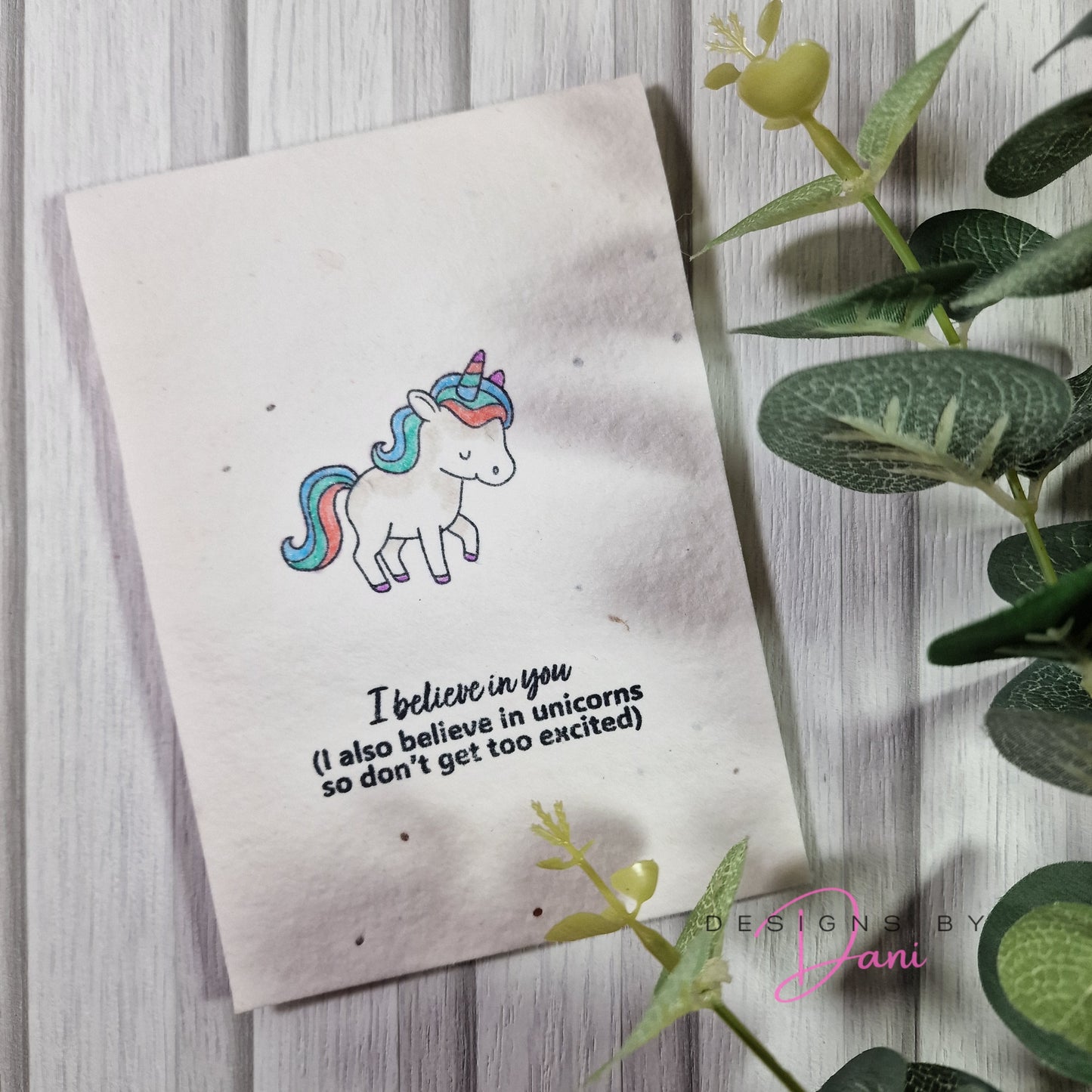 Wildflower Handmade Card - I Believe In you