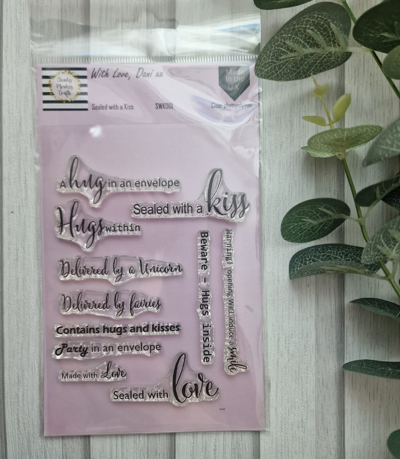 Sealed With a Kiss a6 stamps