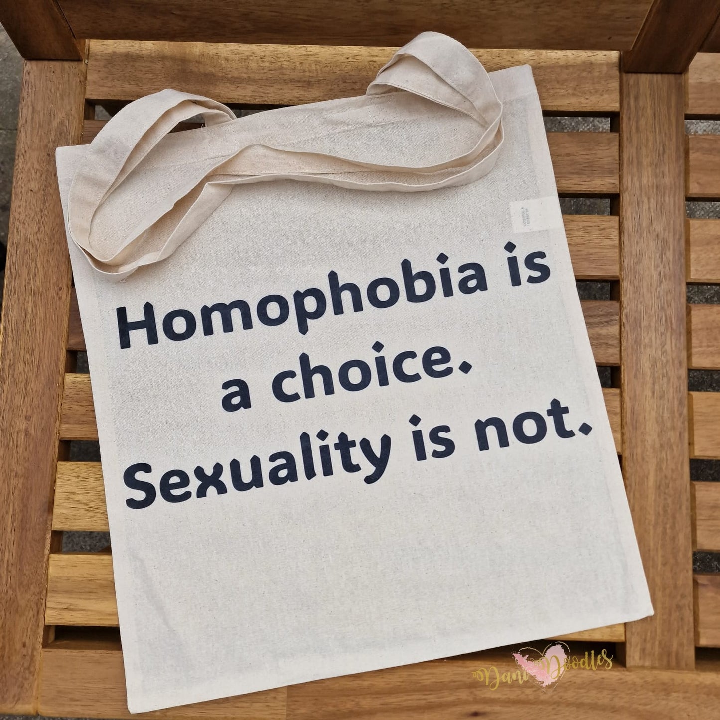 LGBTQ Friendly Natural Cotton Shopping Bag - Homophobia Is A Choice