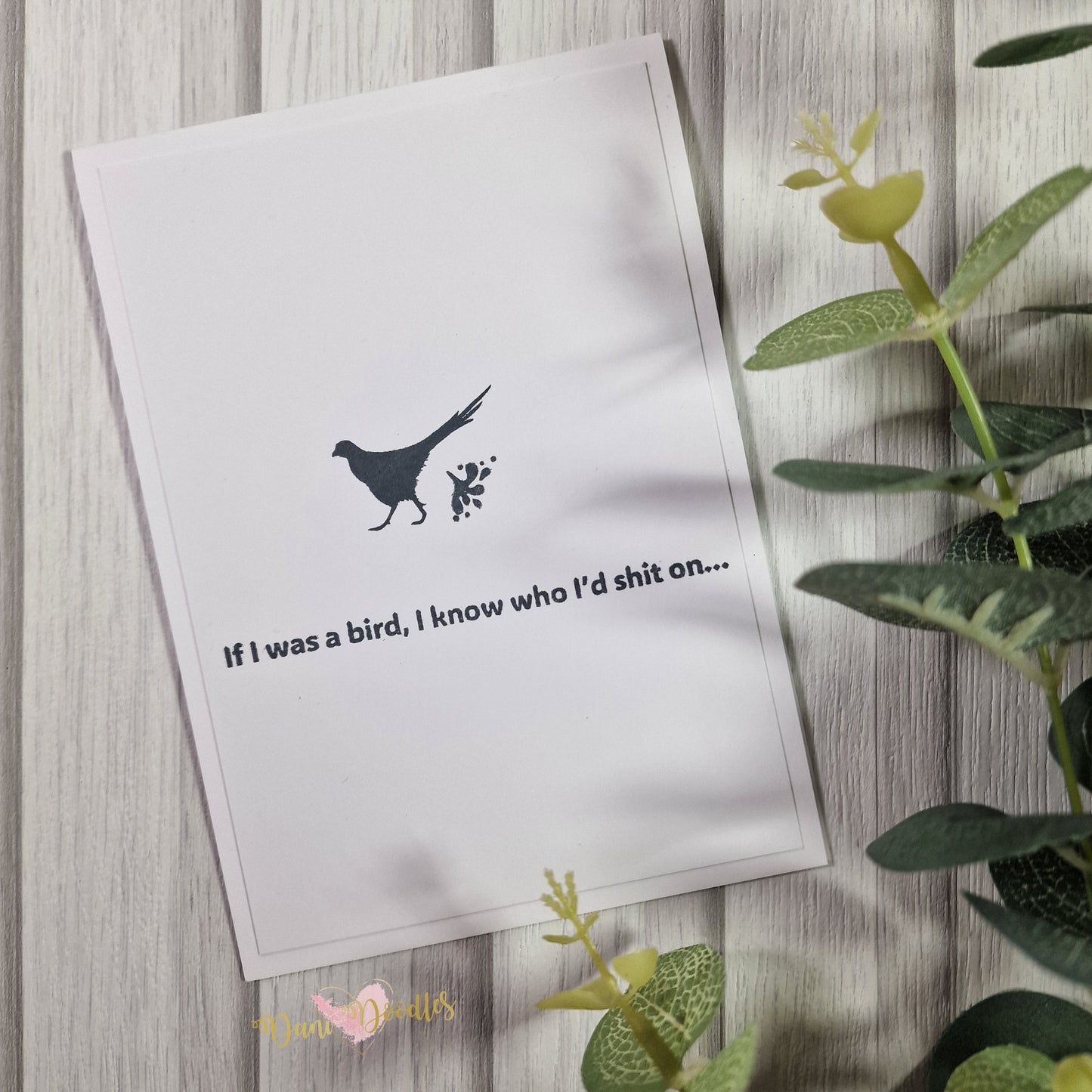 Silhouette Handmade Card - If I Were A Bird