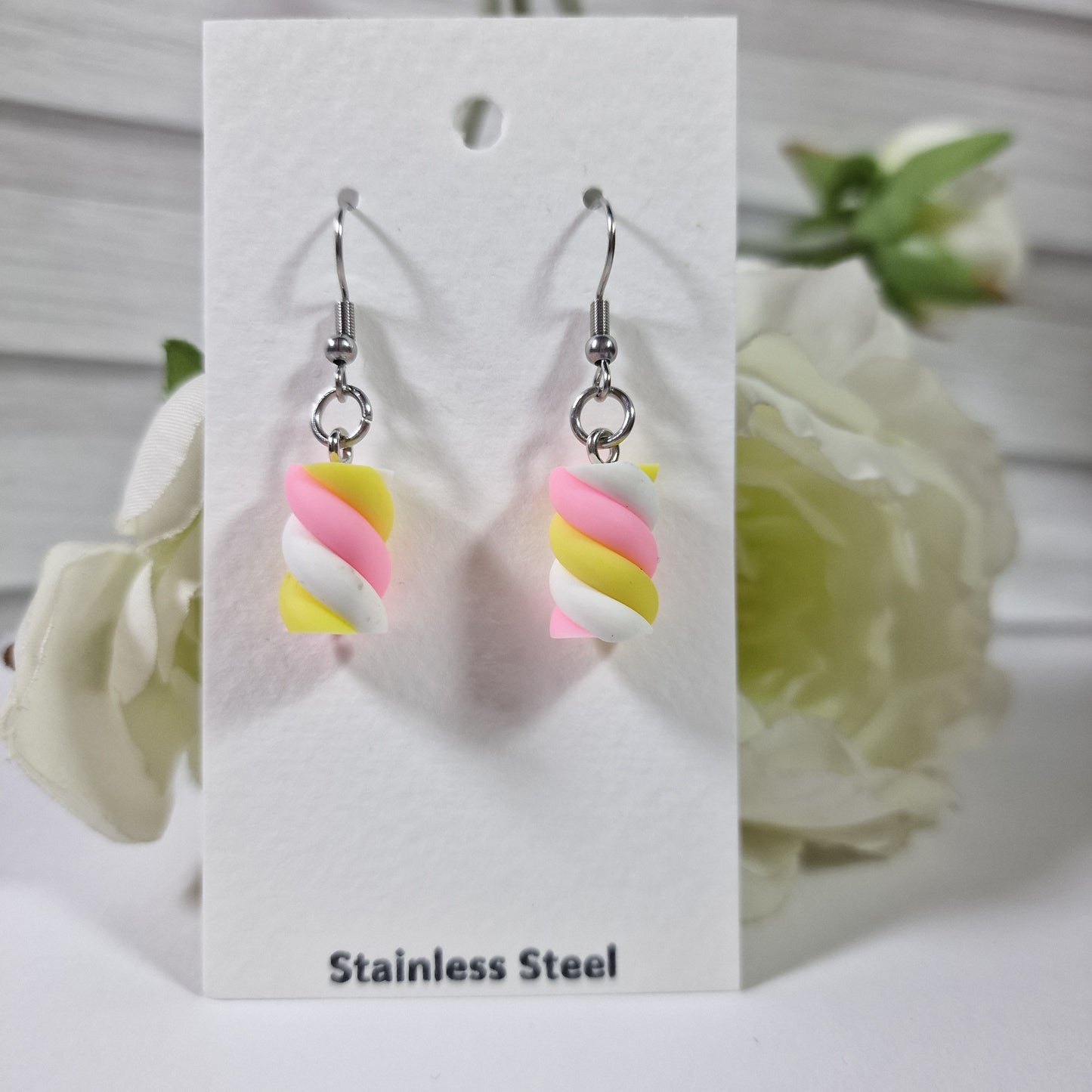 Marshmallow Earring Pair