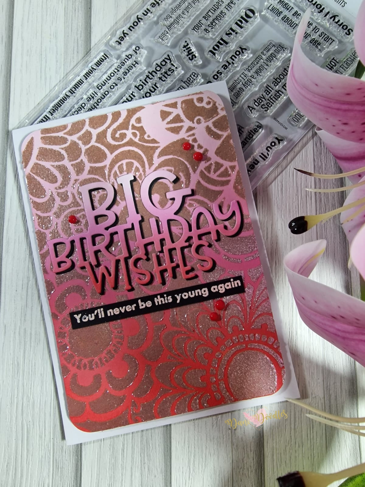 More Narky Birthday Sentiments a6 stamps