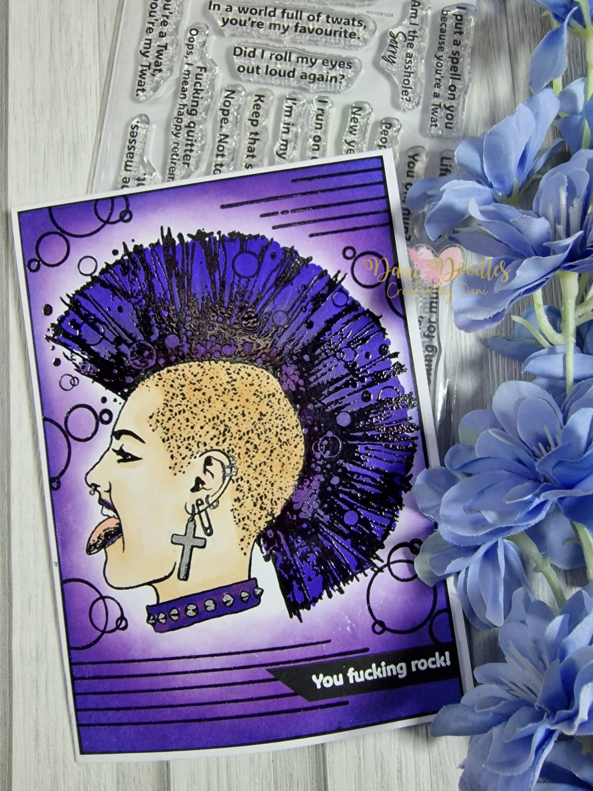 More Narky Sentiments a6 stamp set