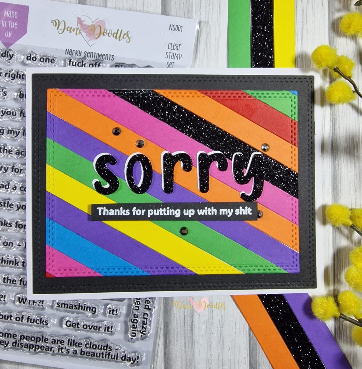 Narky Sentiments a6 stamps