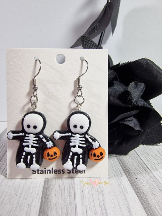Halloween Skeleton Earring Pair