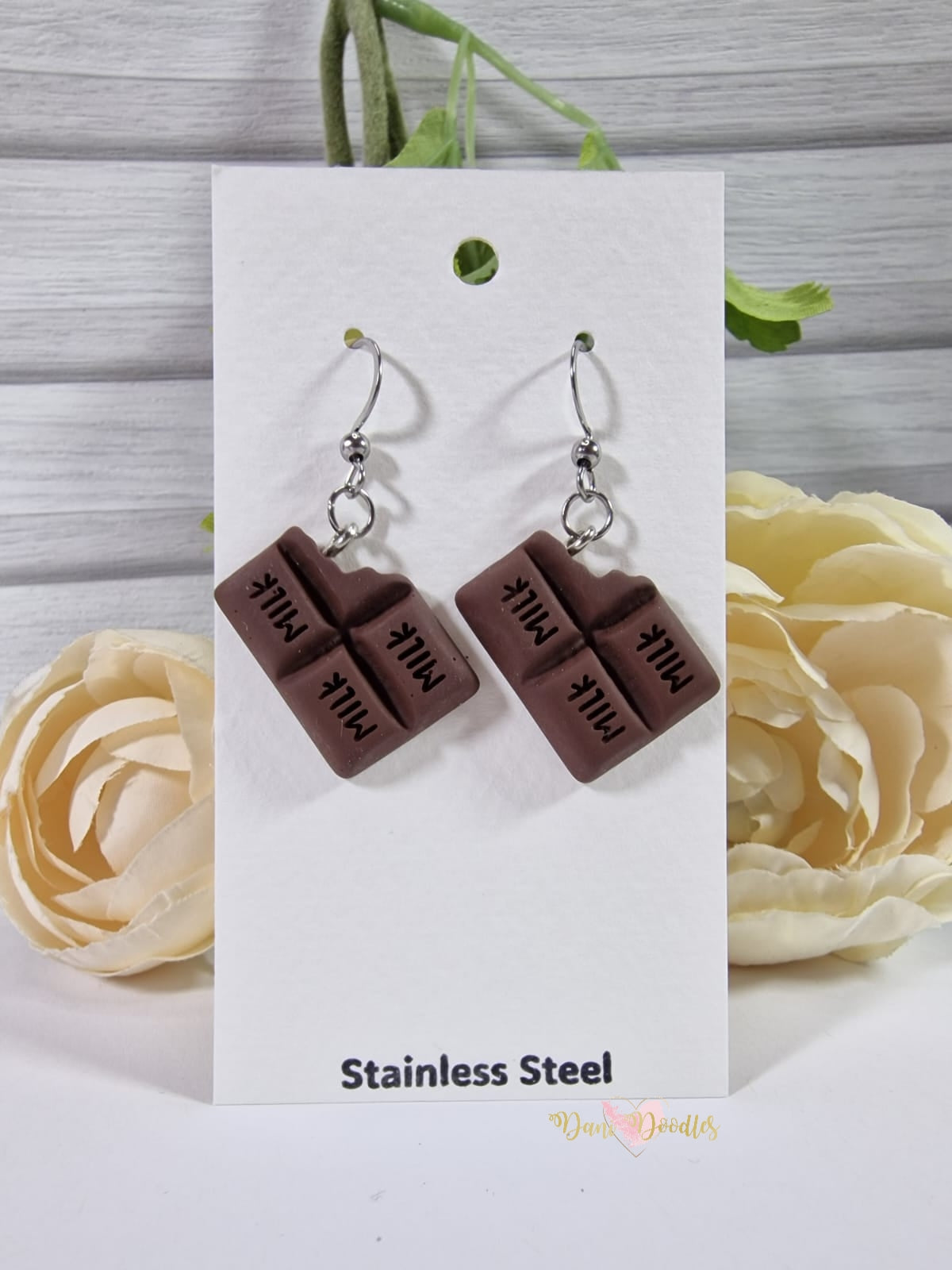 Milk Chocolate Bar Earring Pair