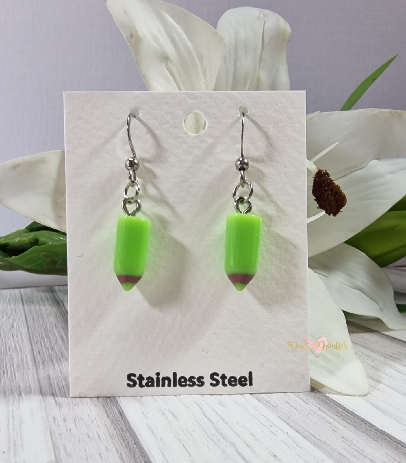 Pencil Earring Pair (select colour)
