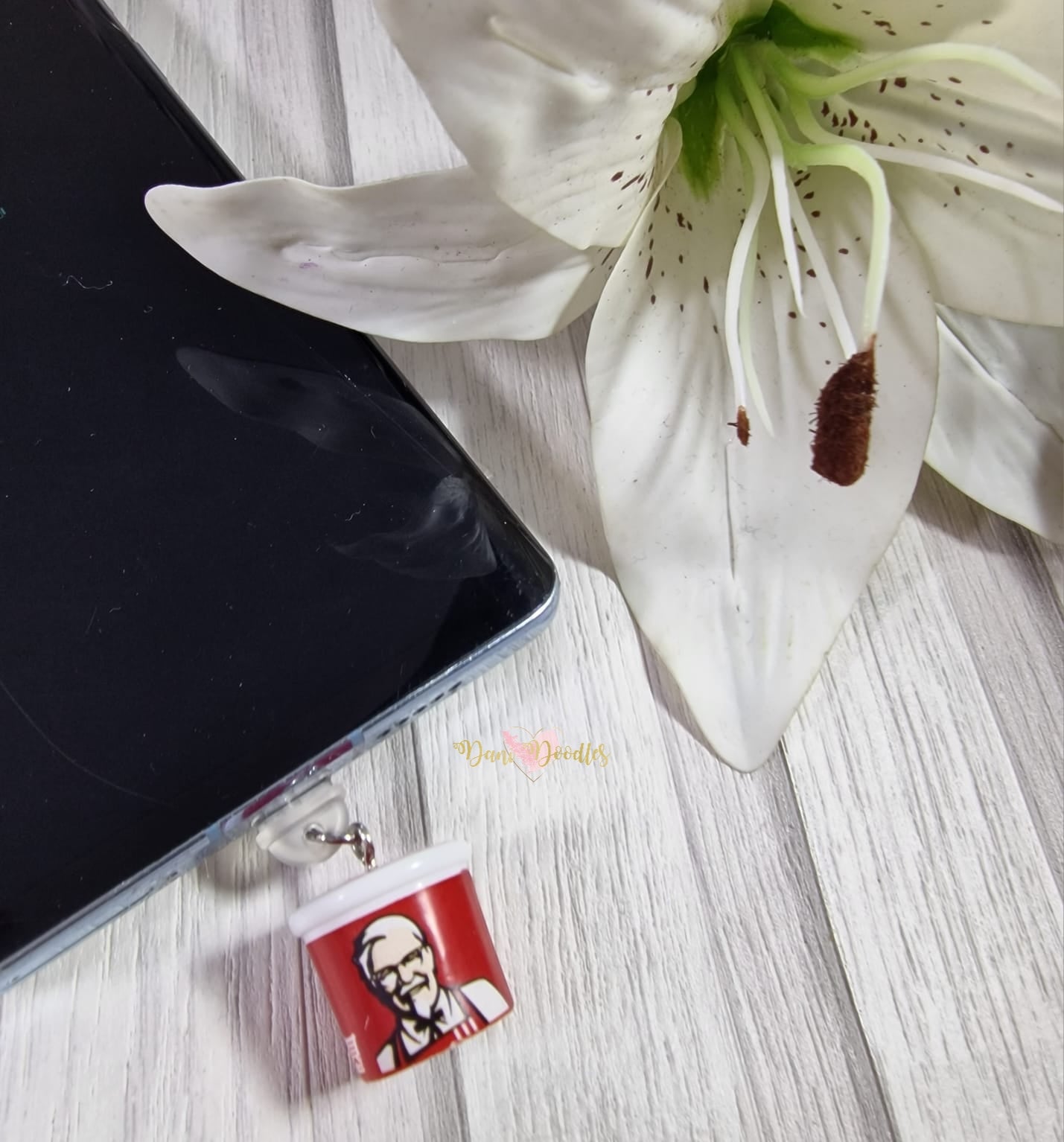 Fast Food Bucket Mobile Phone Dust Plug